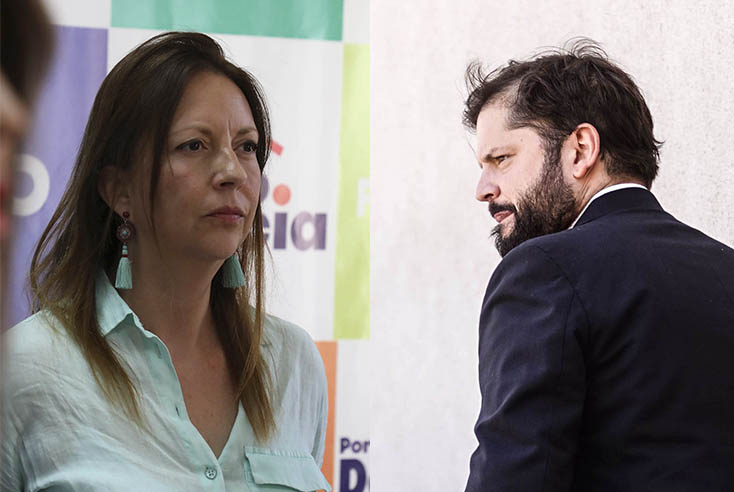 Natalia Piergentili y Gabriel Boric.