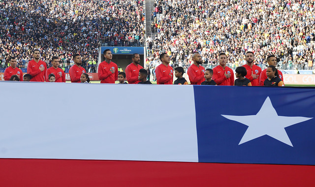 La Roja durante un partido de la Copa América jugada en Brasil, en 2019.