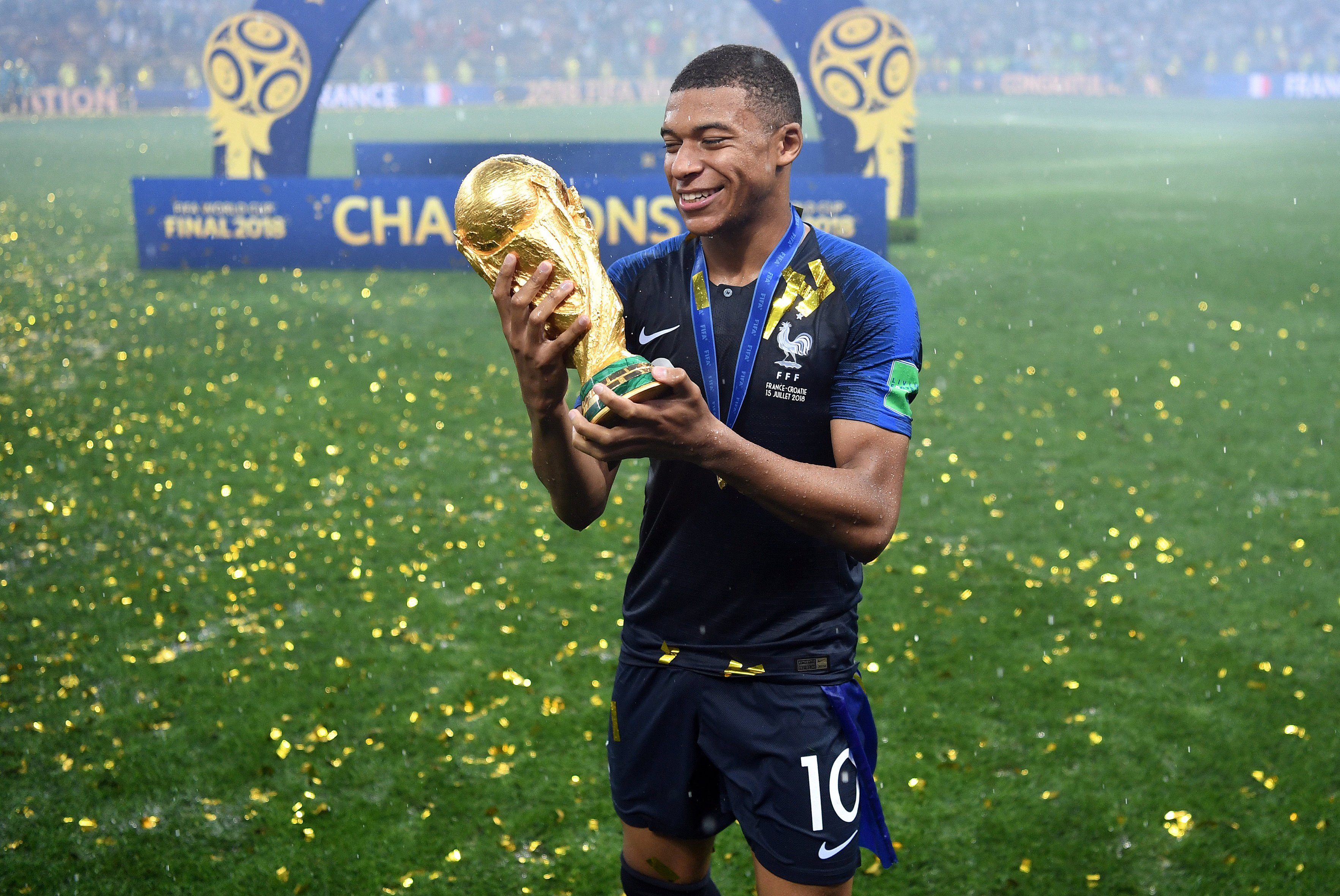 Kylian Mbappé fue campeón del mundo con Francia, en 2018.