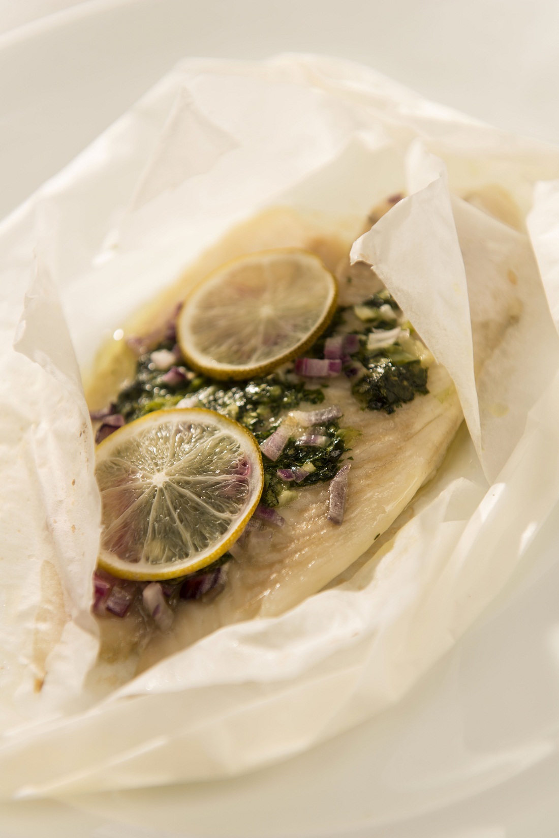 pescado en papillote