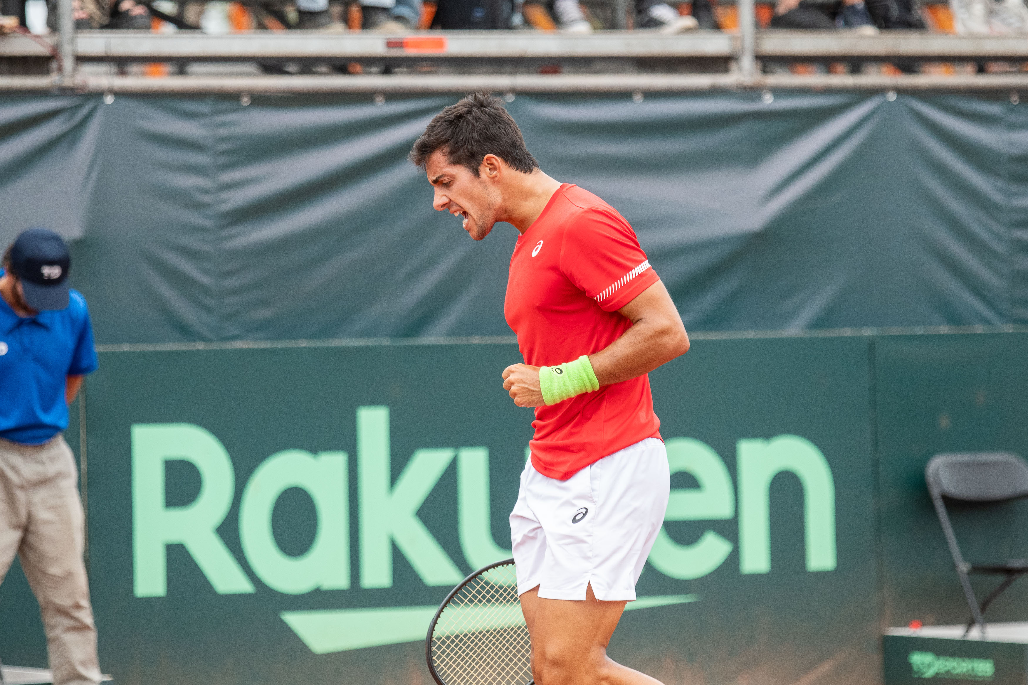 Christian Garin, celebrando.