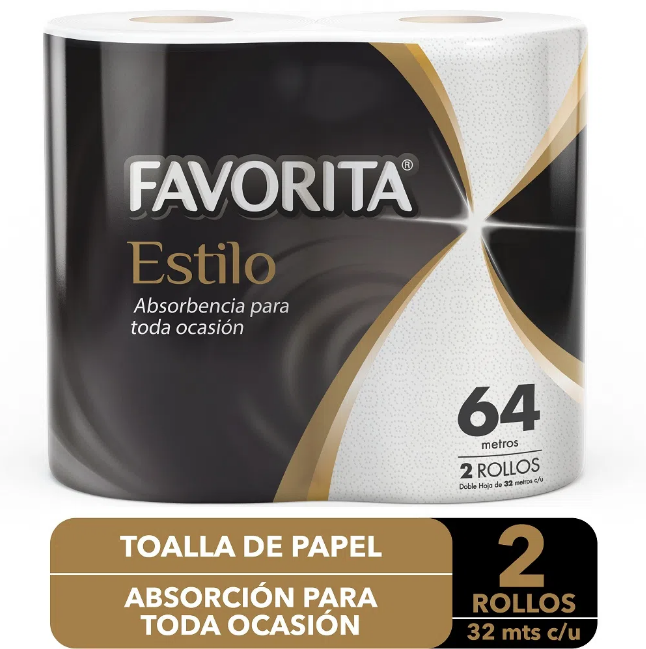 Toalla de cocina Favorita x 3 rollos x 45 hojas c-u - Tiendas Metro