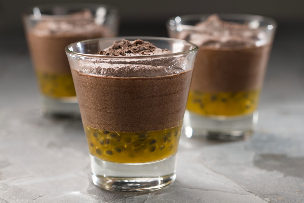 mousse chocolate maracuya