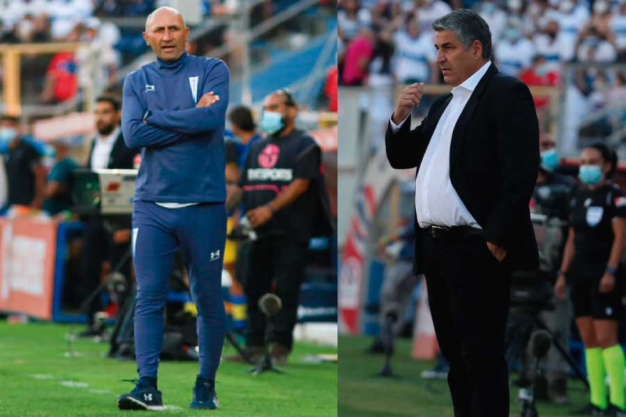 Cristian Paulucci y Santiago Escobar, técnicos de la UC y la U, actualmente muy cuestionados.