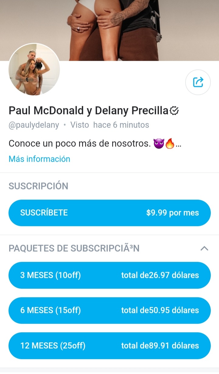 Delany Precilla y Paul Mcdonalds emprenden en OnlyFans +Fotos candentes
