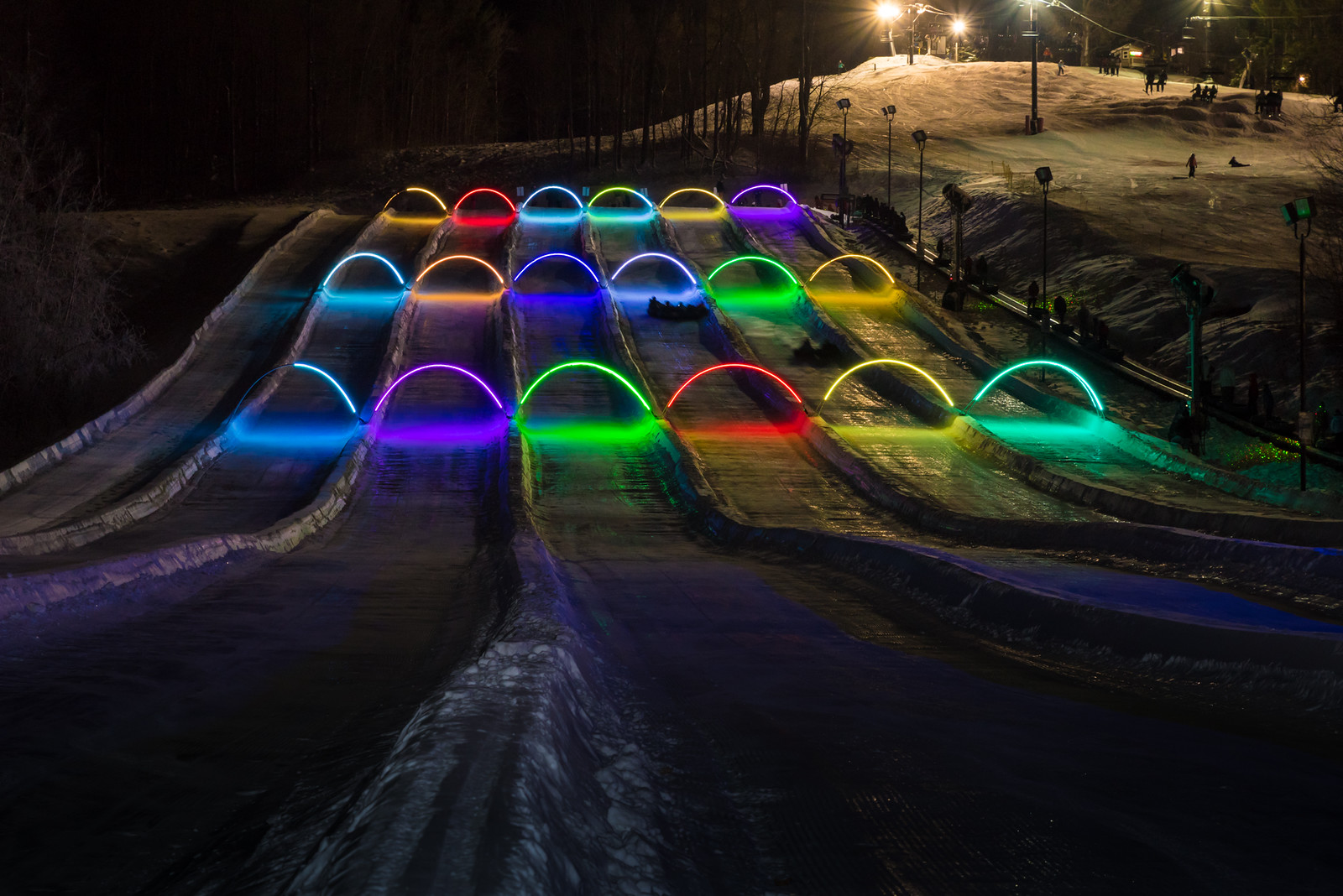 Glow snow tubing offered at Snow Trails in Mansfield, Ohio