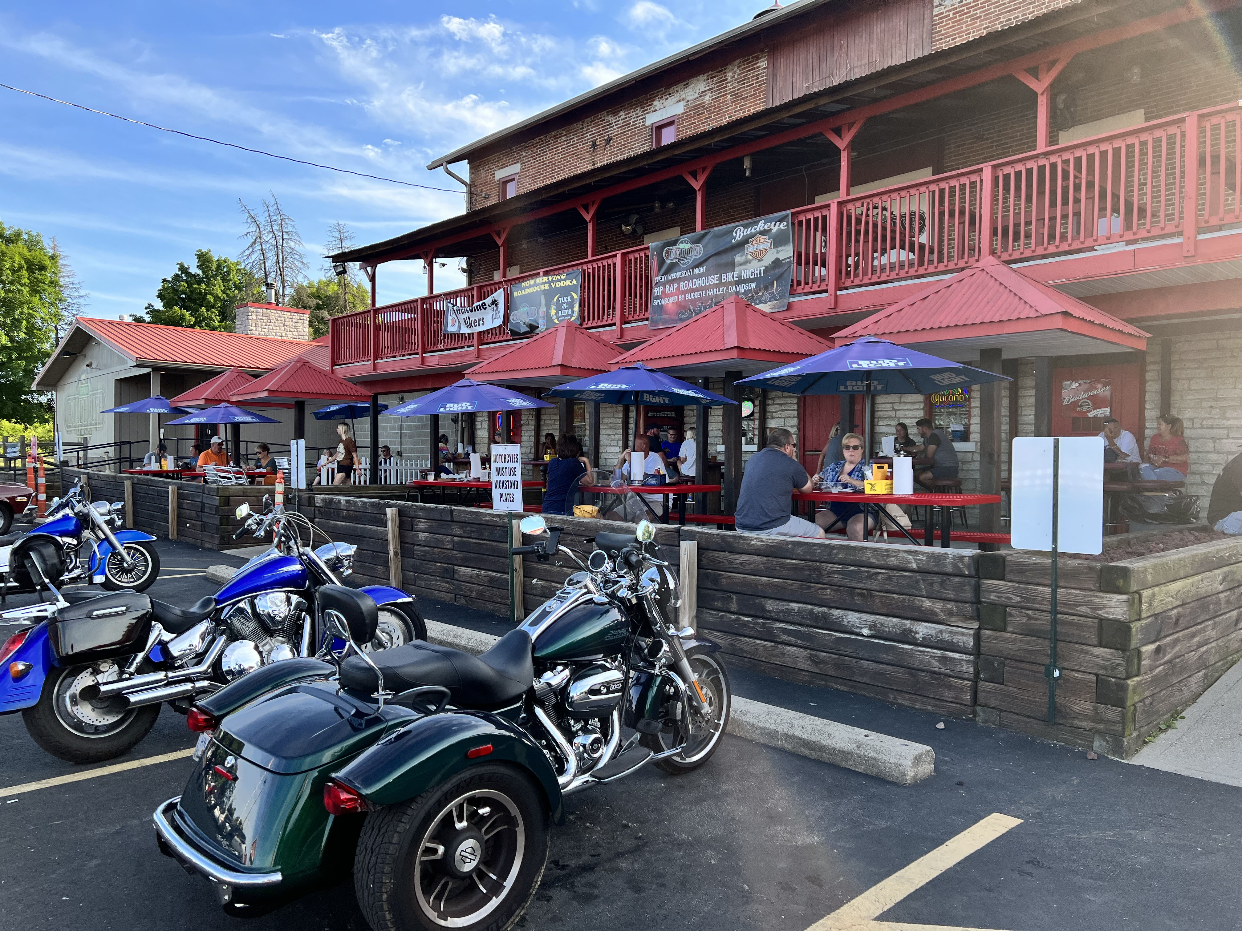 The patio at Rip Rap Roadhouse.