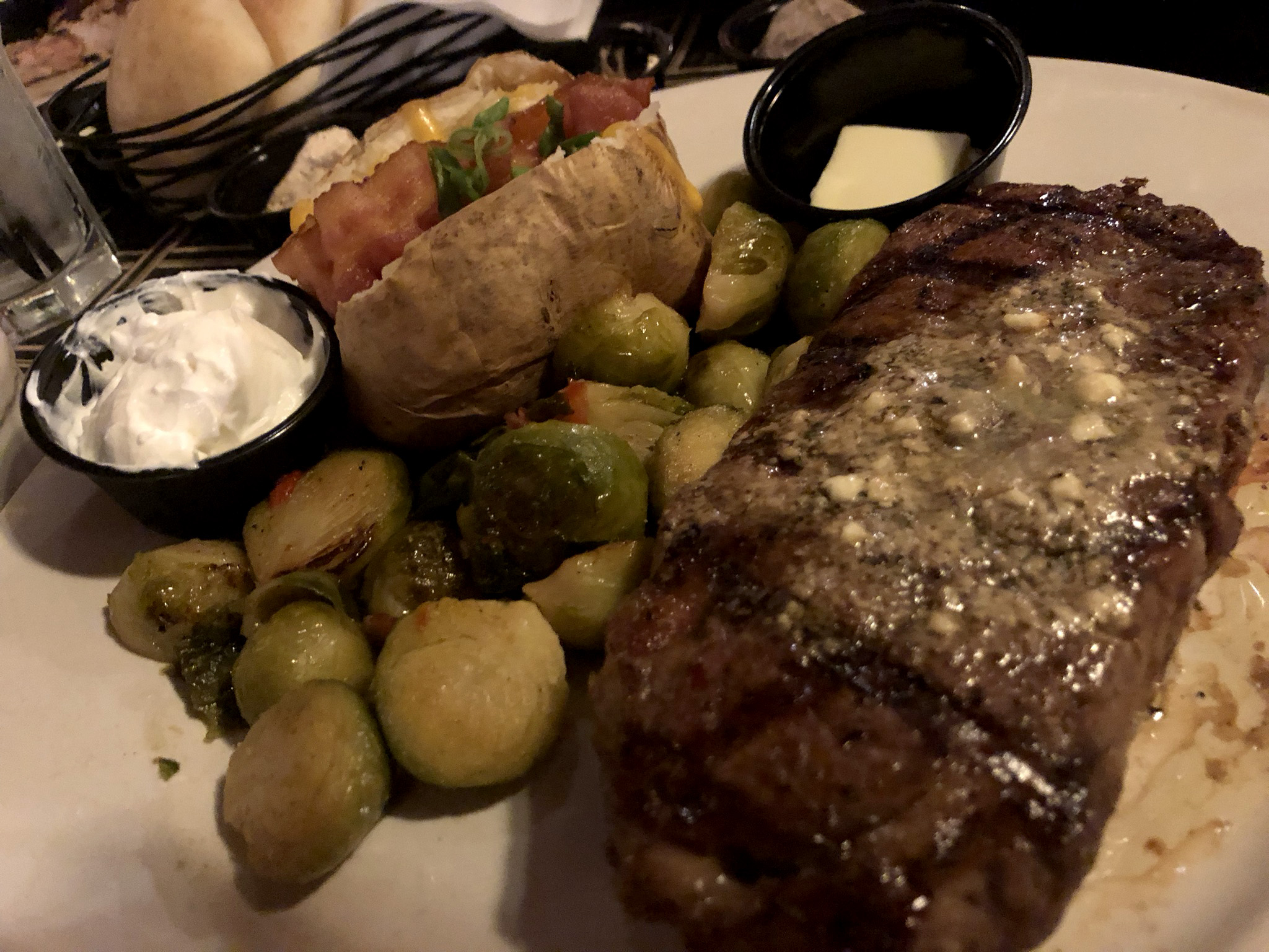 The Florentine Restaurant serves steaks, fish and chops. Pictured: Dry aged New York Strip.