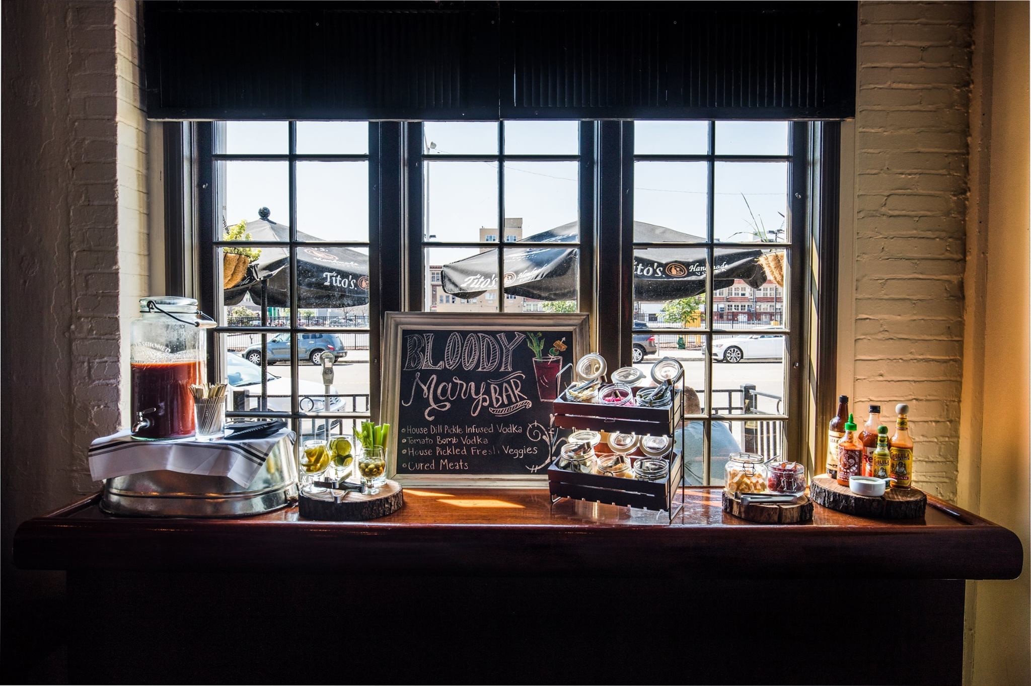 The Bloody Mary Bar at Mudlick Tap House, which launches weekend brunch service this weekend. SUBMITTED