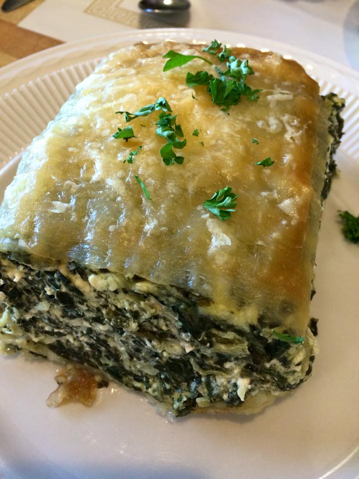 George's Family Restaurant (216 N Dixie Dr, Dayton) - Spanakopita, Spinach Pie: George’s is my favorite diner in Dayton, and this North Dixie drive spot has a really loyal clientele. Drive by at any time of the day and the parking lot will be filled. George’s does so many things right…their burgers are awesome, their breakfast are great…but the sleeper hit on George’s menu is their Spanakopita. I ordered it one day, randomly, and was bowled over by this hulking slice of savory pie delivered to the table. Filled with feta, onions and spinach and surrounded by crispy phyllo dough, it is a meal unto itself. George’s has a few other Greek items on the menu, as well as a host of other delicious items.