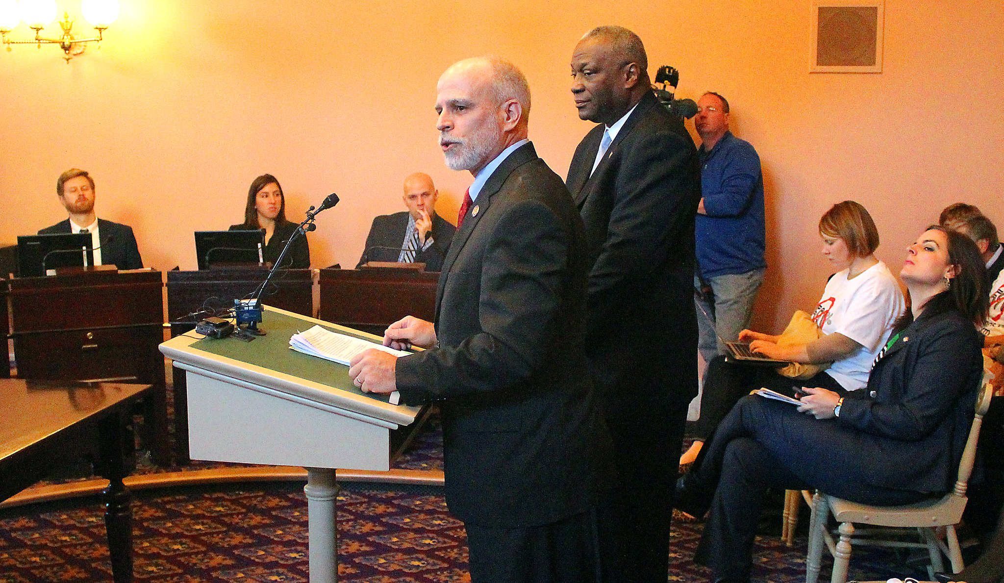 State Representative Kyle Koehler testifies before the House Government Accountability and Oversight Committee about the Payday Lending Reform bill. JEFF GUERINI/STAFF. JEFF GUERINI/STAFF