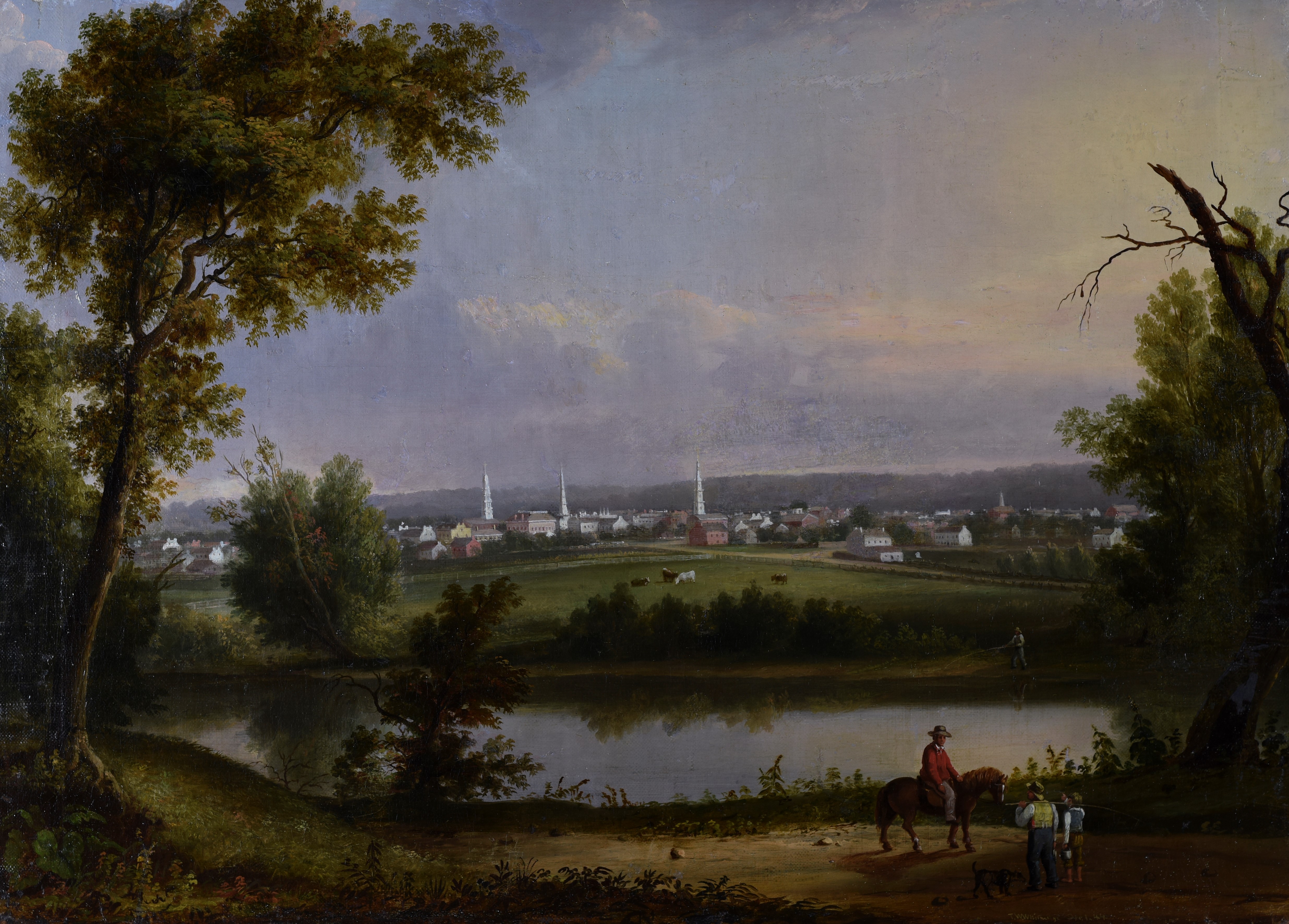 maintenance work "''Dayton from Steele's Hill'' by Thomas Worthington Whittredge involved cleaning the painting, repairing damaged areas and correcting improper previous repairs.  It is part of the exhibition 