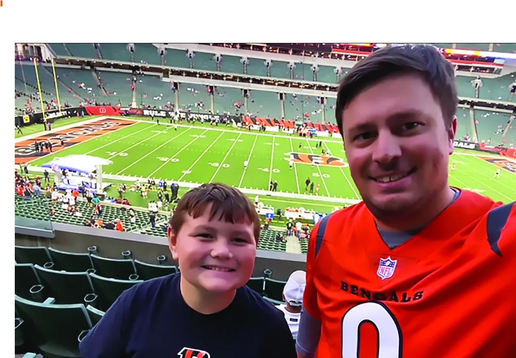 Big Brother Alec and Little Brother Noah spent time together at a Cincinnati Bengals game. They connect through Big Brothers Big Sisters of Butler County. HAMILTONIAN/CONTRIBUTED