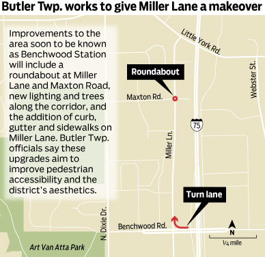 Butler Twp. has plans to improve and enhance the Miller Lane business district with construction tentatively set to begin in 2023.
