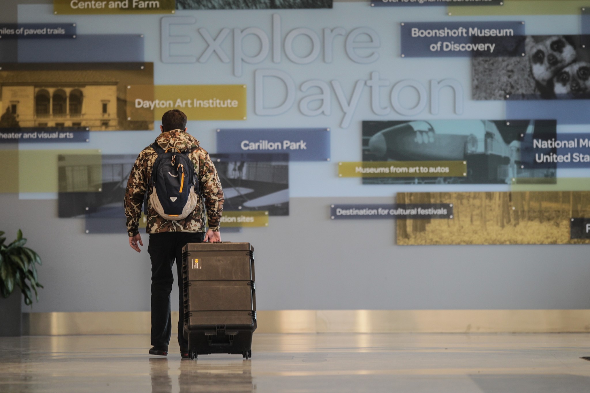 Enplanements, a measure of the number of passengers boarding a plane, plummeted at Dayton International Airport from 892,414 enplanements in 2019 to 337,517 passenger enplanements in 2020, a 62.2 percent drop, according to statistics released by the airport late last month.