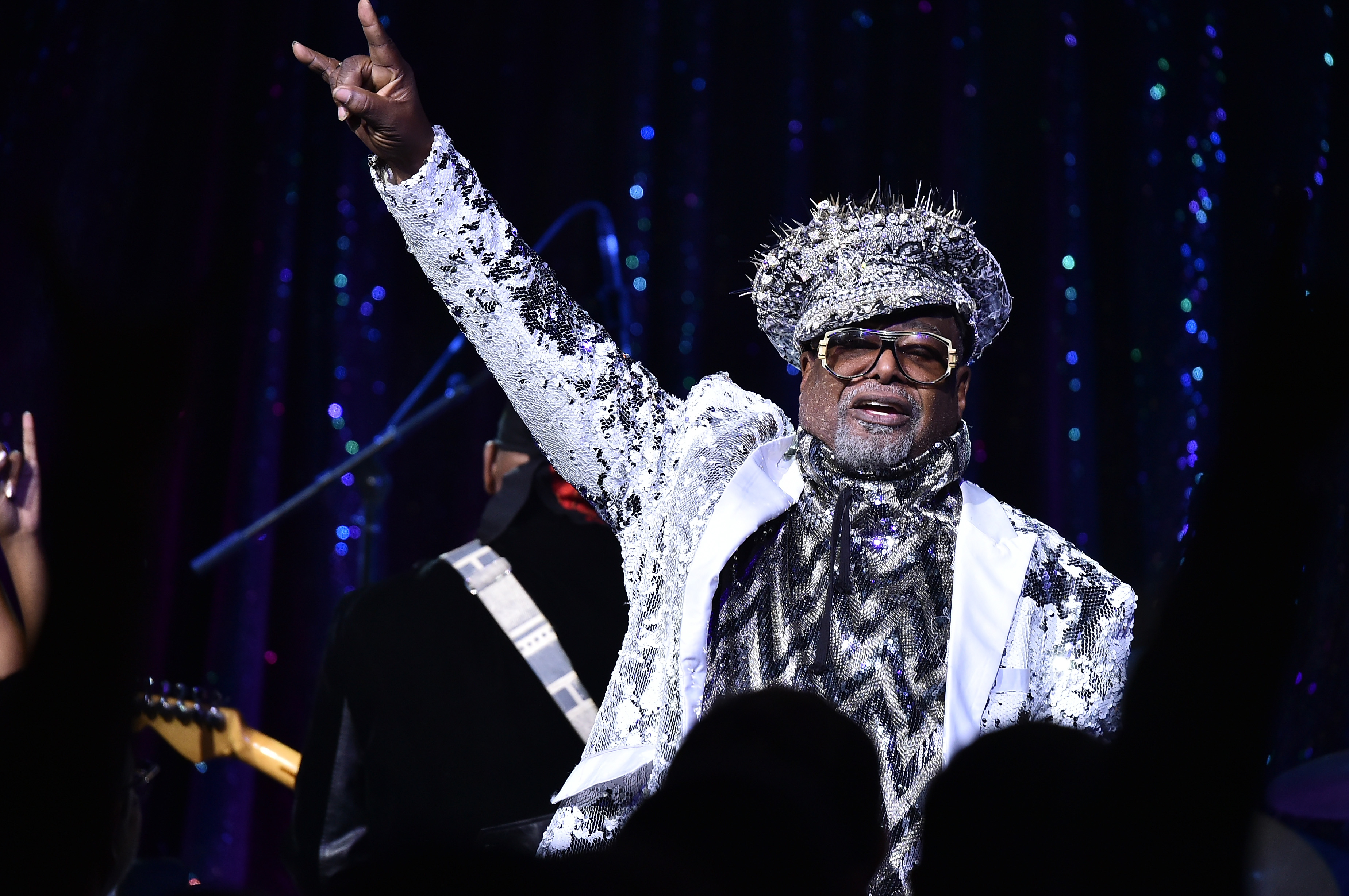NEW YORK, NY - APRIL 13: Singer/Songwriter George Clinton performs onstage at the 2017 SESAC Pop Awards on April 13, 2017 in New York City. (Photo by Theo Wargo/Getty Images for SESAC)