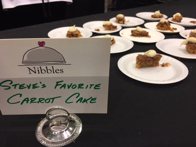 Don't forget dessert! Here's "Steve's Favorite Carrot Cake" from Nibbles up for sampling at the Sneak Peek to Winter Restaurant Week event on Jan. 18, 2017. ALEXIS LARSEN/CONTRIBUTED