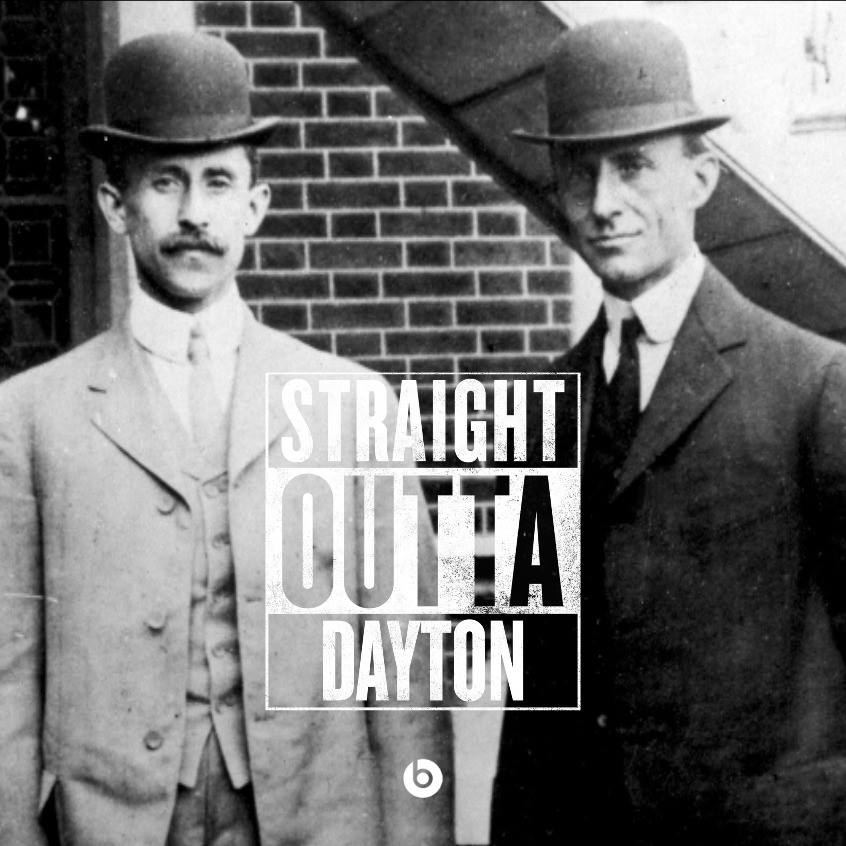 Wilbur and Orville Wright in Straight outta Dayton meme.