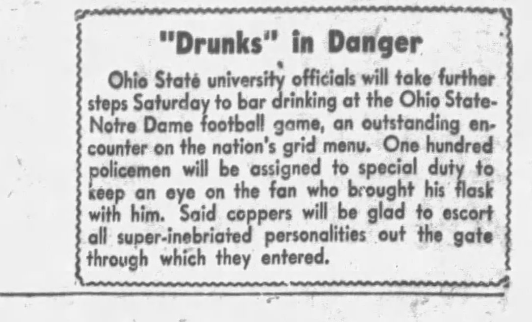 Excerpts from past coverage of Ohio State-Notre Dame football games by the Dayton Daily News