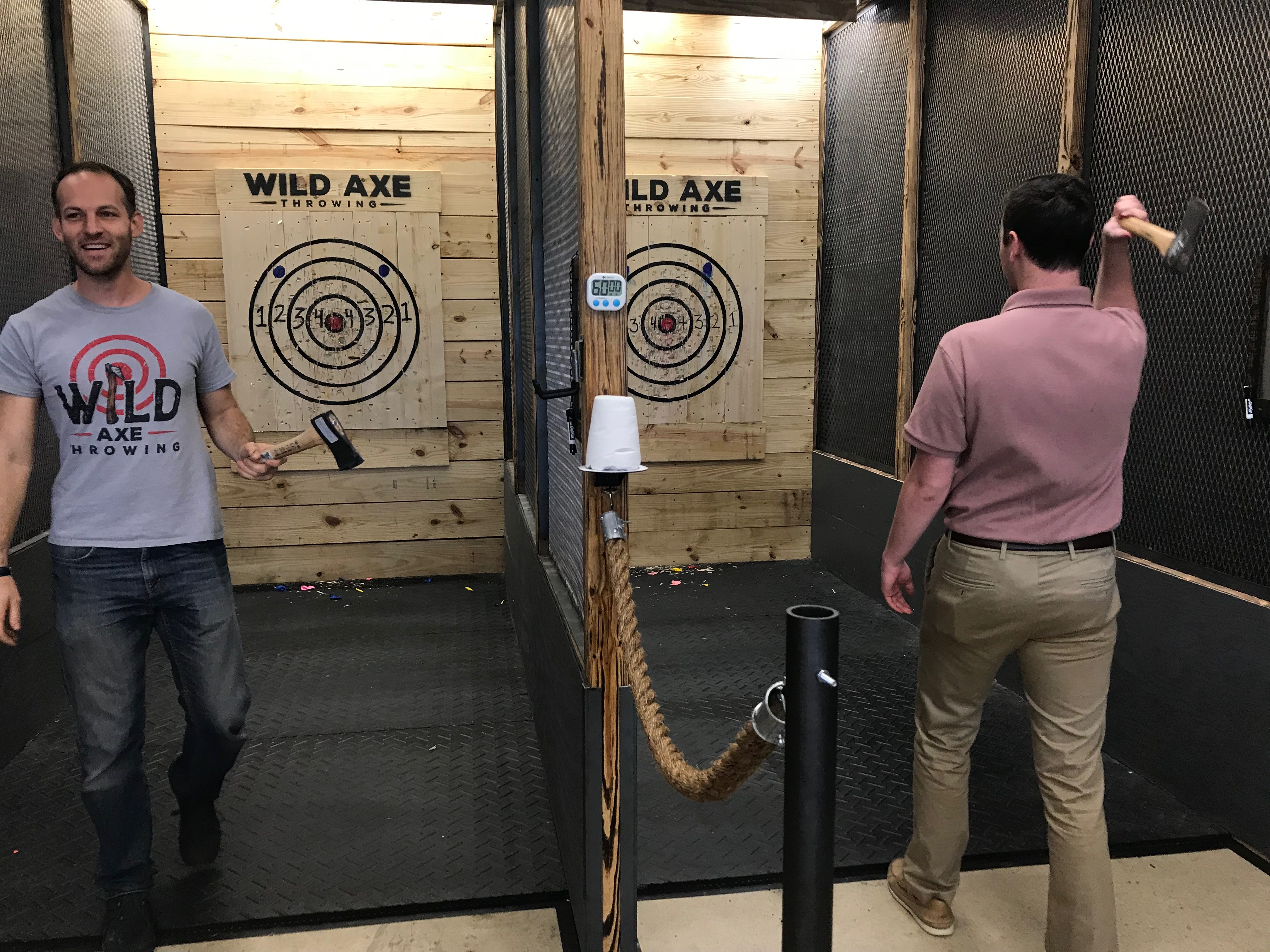 Wild Axe Throwing will open this week on Thursday, June 20. Owners and business partners, Daniel Huiet and Michael Keggan, also own and operate Great Escape Game in Beavercreek.