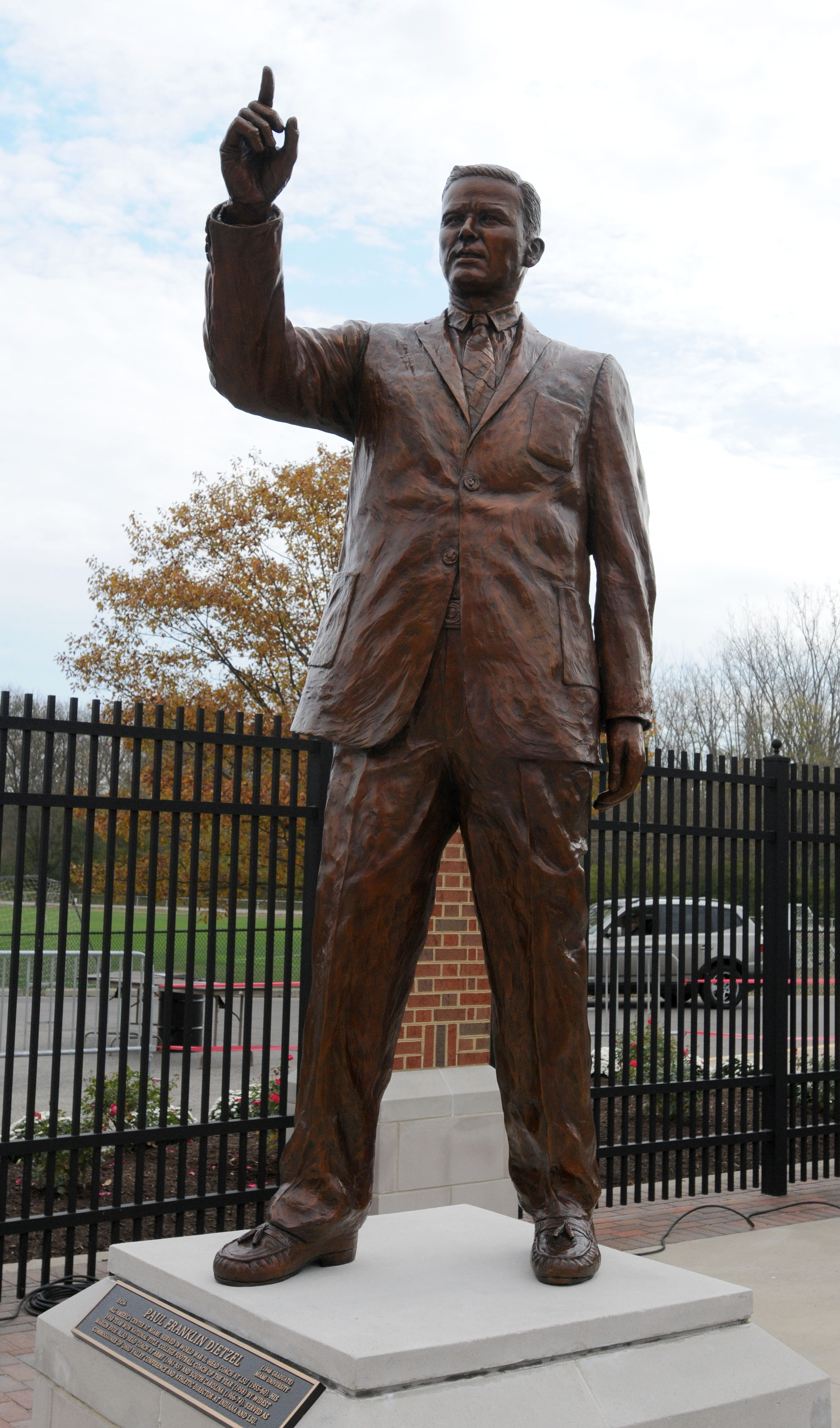 College football: Miami U. honors Ravens' John Harbaugh with statue