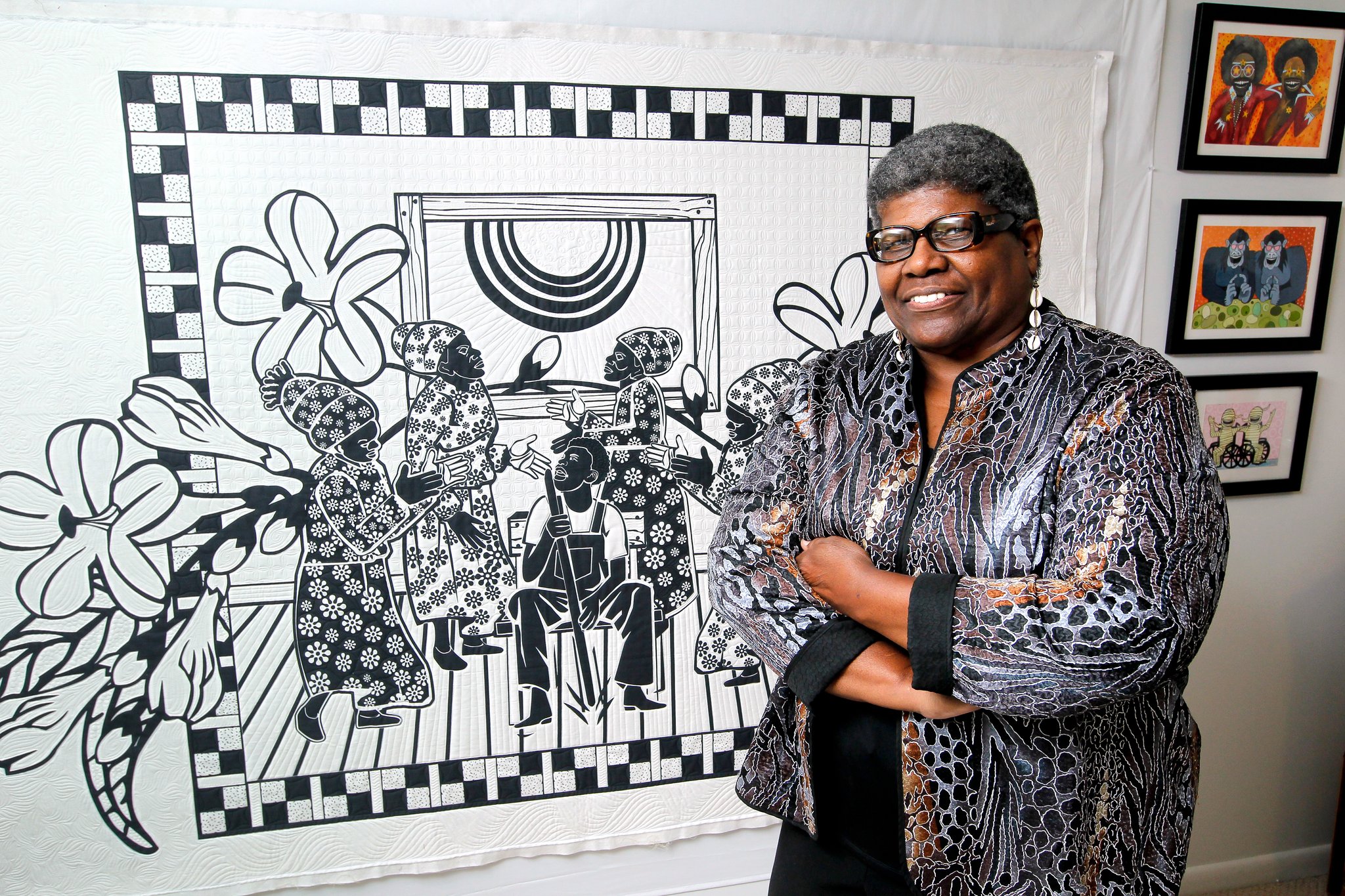 Carolyn Mazloomi, a West Chester Twp. resident, curated the Fitton Center’s exhibition "Visioning Human Rights in the New Millennium: Quilting the World's Conscience."