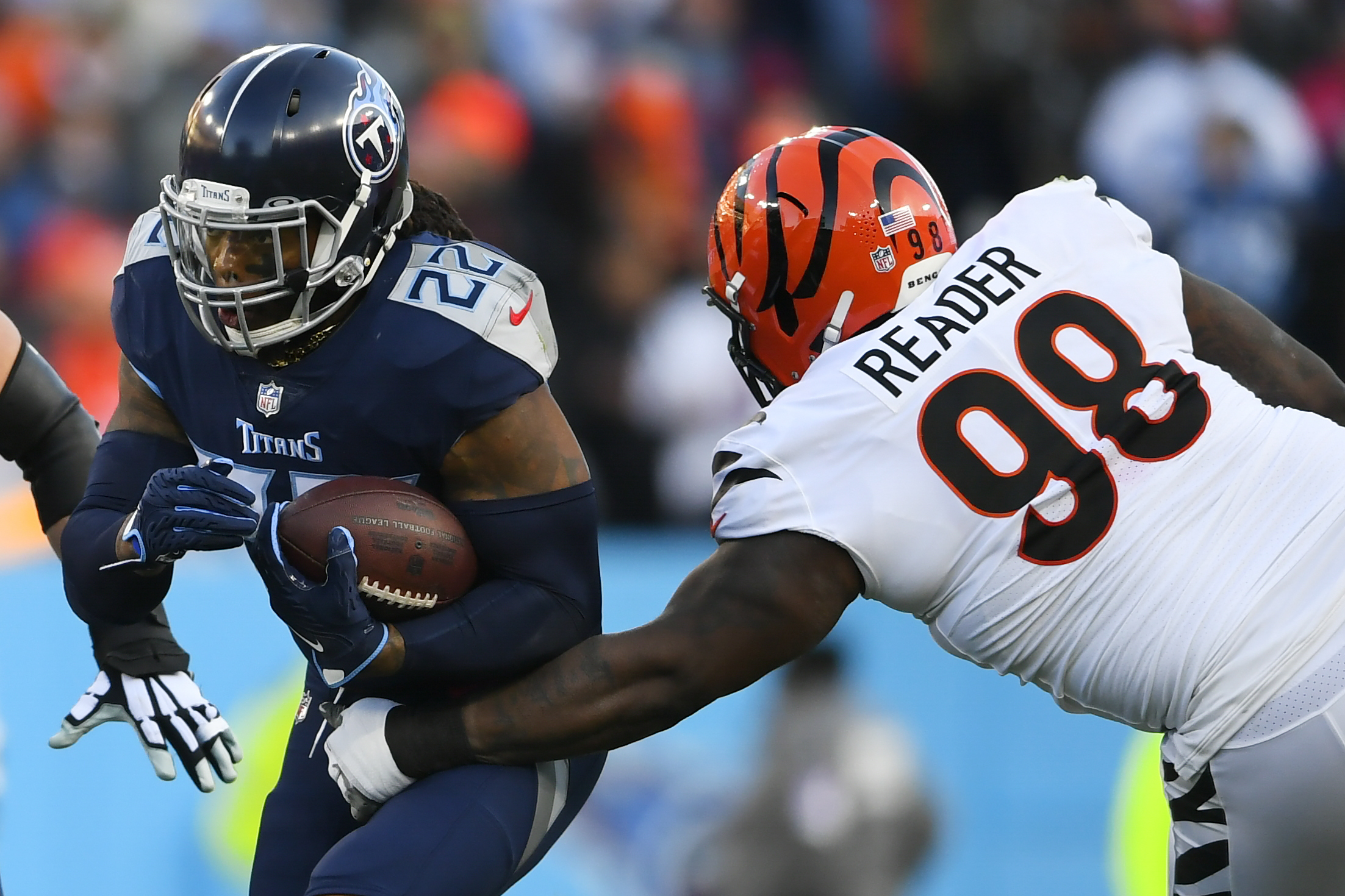 Bengals defensive tackle DJ Reader not expected back for matchup vs.  Browns; LB Logan Wilson progressing well 