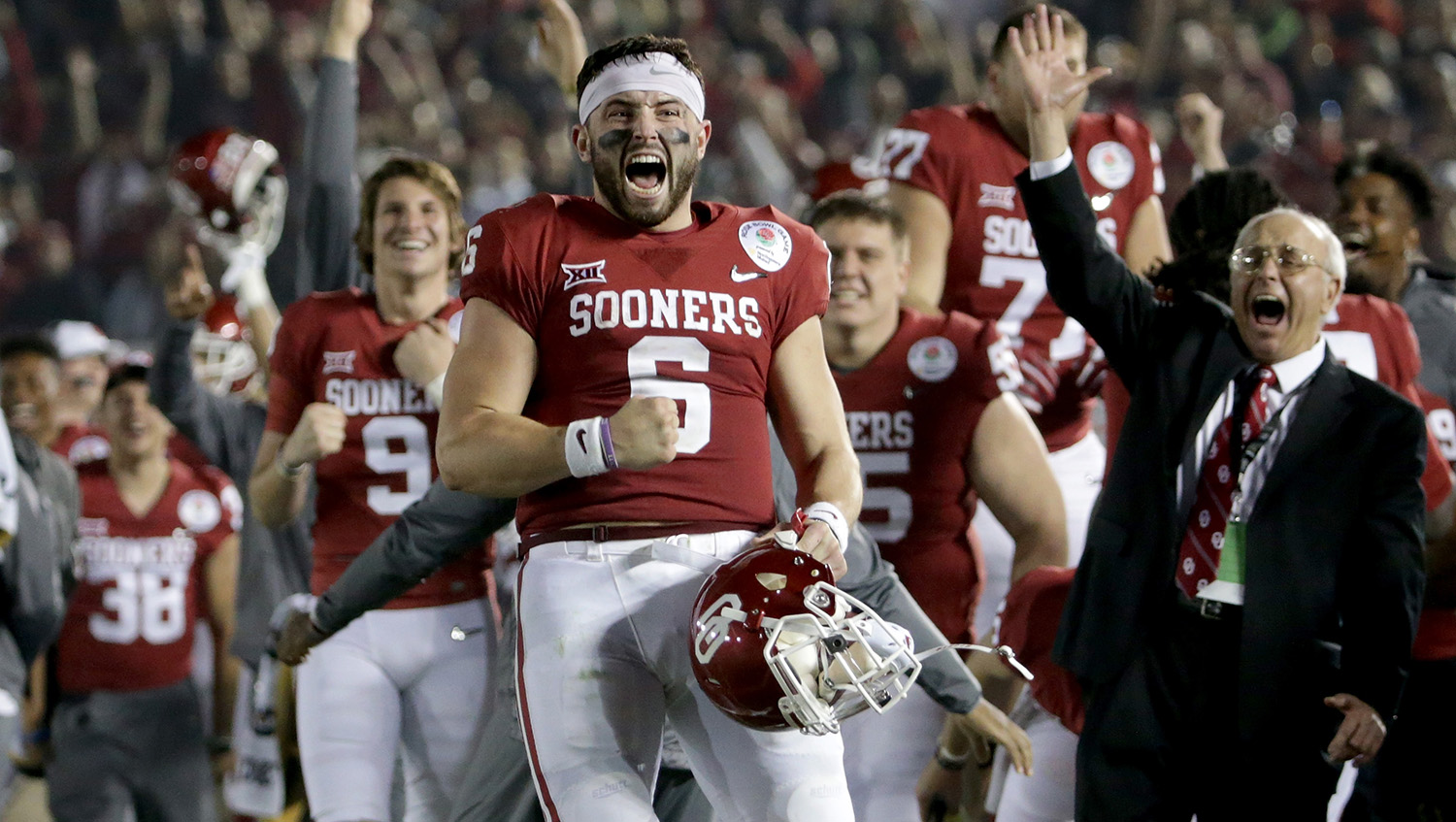 BAKER MAYFIELD CUSTOM OKLAHOMA SOONERS JERSEY HEISMAN