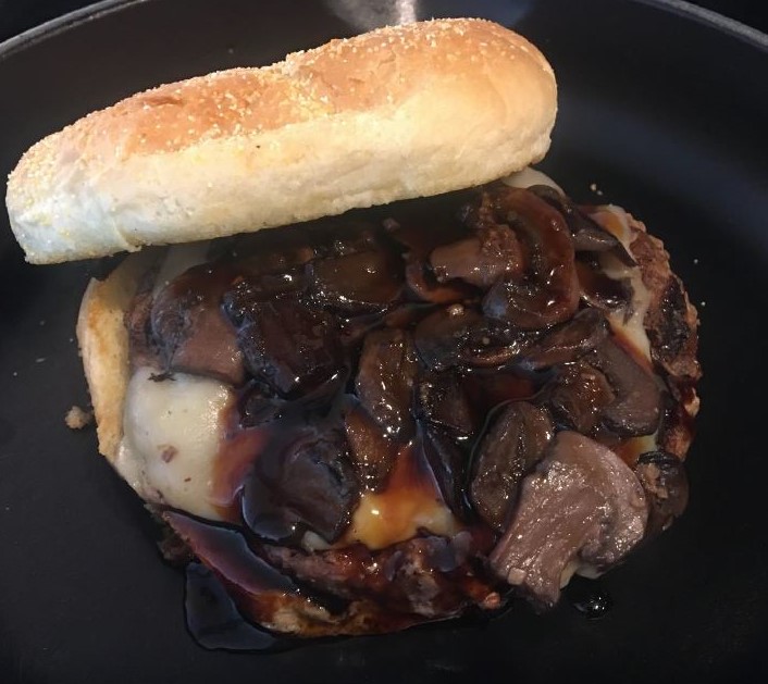 The Florentine is offering a burger topped with mushroom and Merlot reduction and Swiss cheese during Burger Week June 21-28, 2020. CONTRIBUTED
