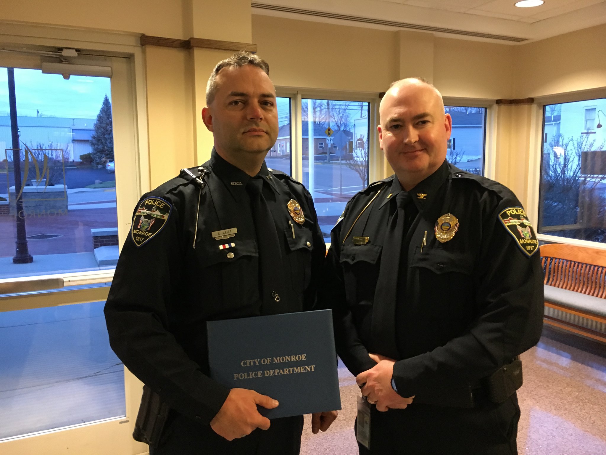 Monroe police officer receives Medal of Merit