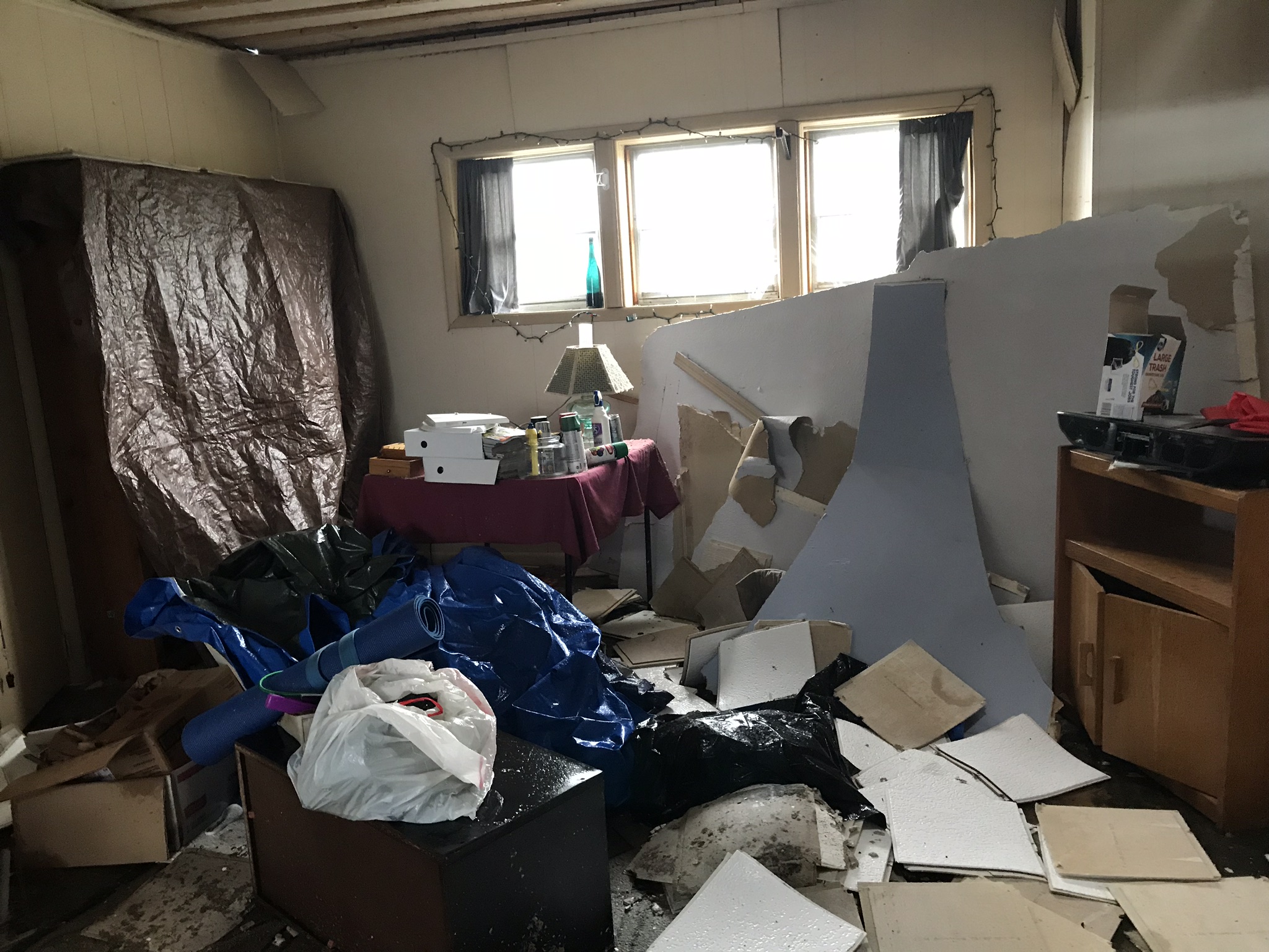 Robin and Chris Sassenberg house and cottage was damaged during the Memorial Day tornadoes.