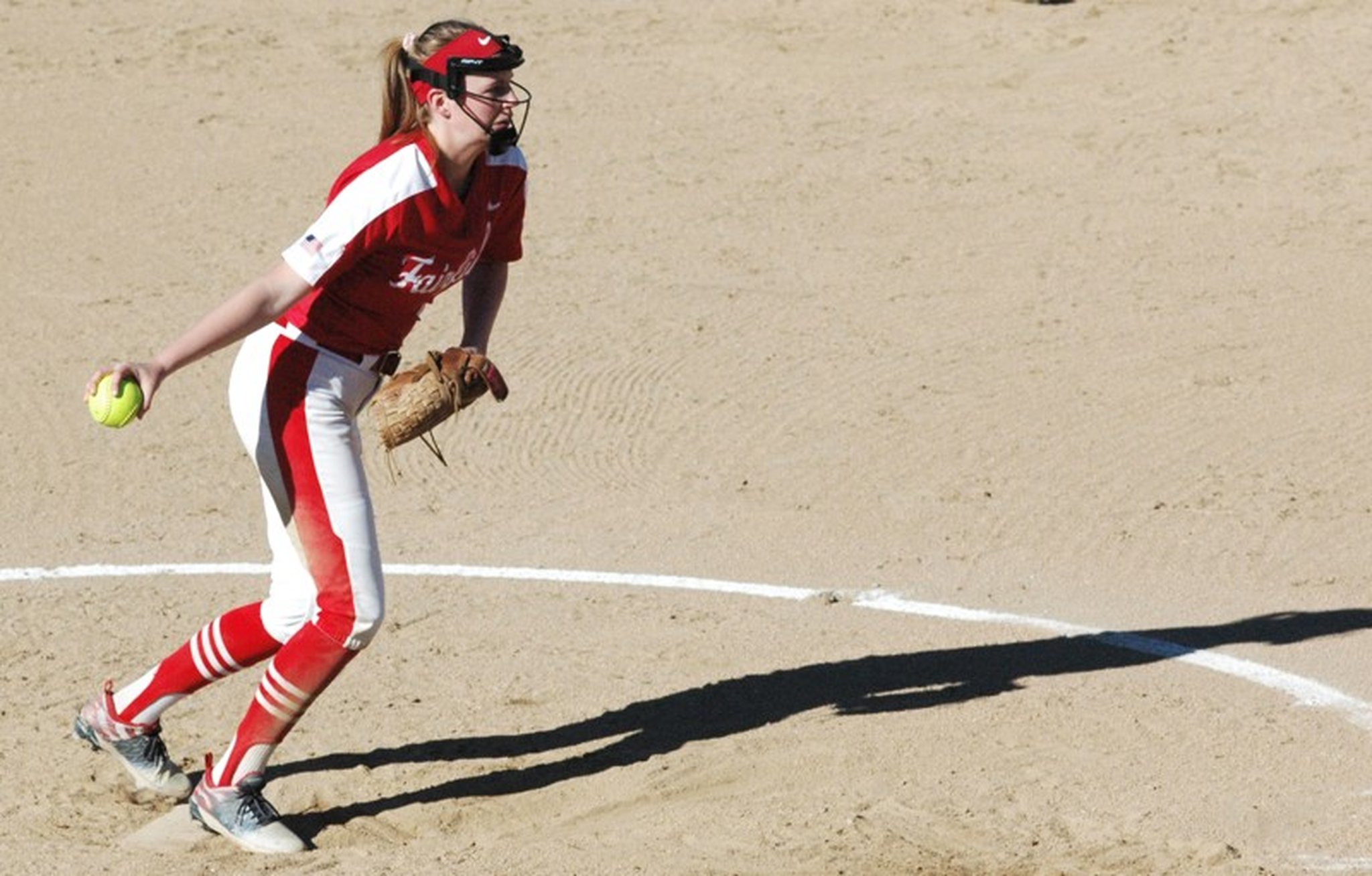 Fairfield’s Lindsey Mitchell deals to the plate April 9 during a 2-1 nonconference softball loss at Harrison. RICK CASSANO/STAFF
