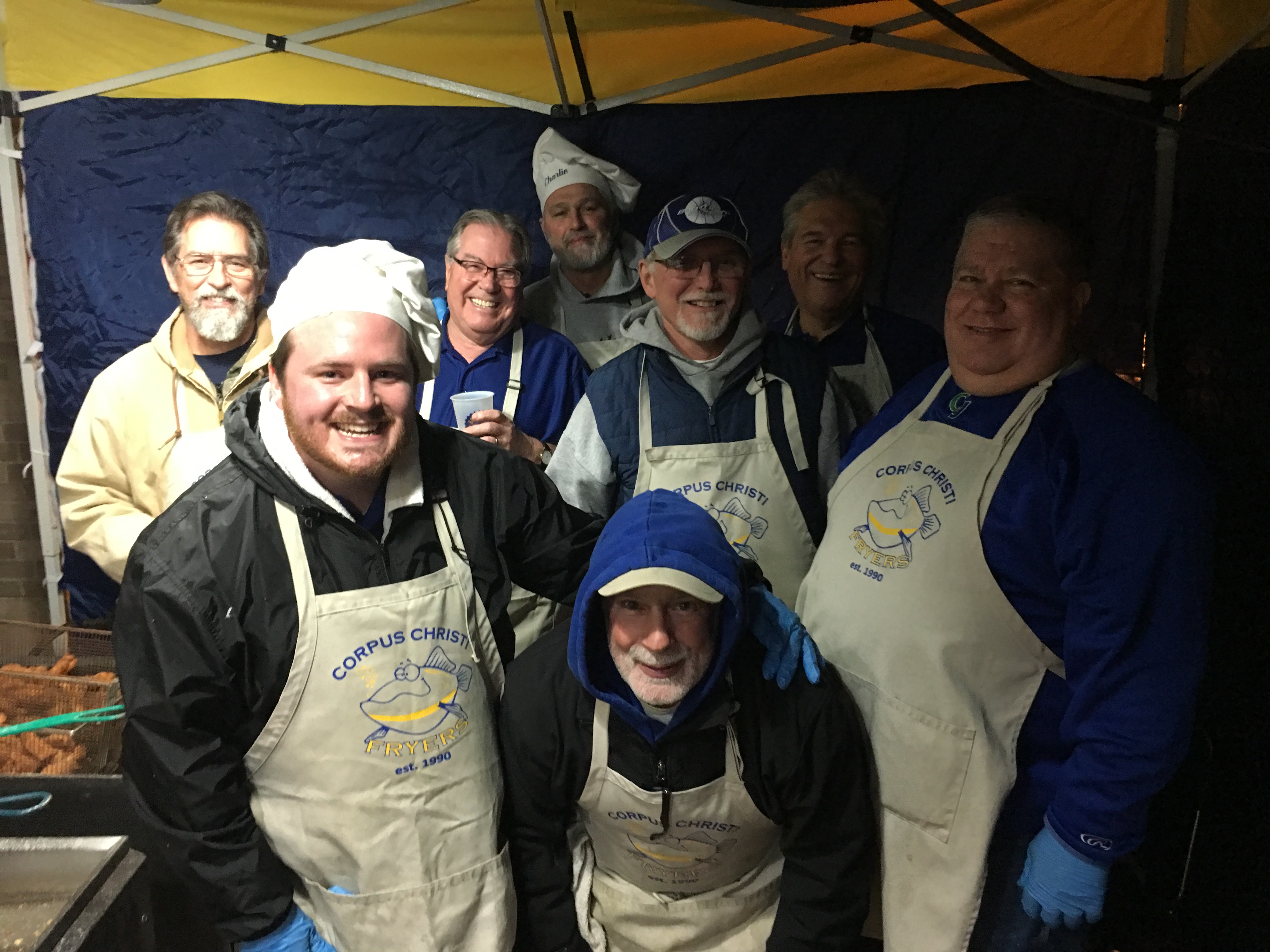 Corpus Christi Fish Fryers (back row, left to right): Bill Evans, Charlie Helldorfer, Chuck Szabo, George Eaton, Al Beach and Bobby Menker; (front row, left to right): Zachary Rougier, and Jim Rougier. ALEXIS LARSEN/CONTRIBUTED