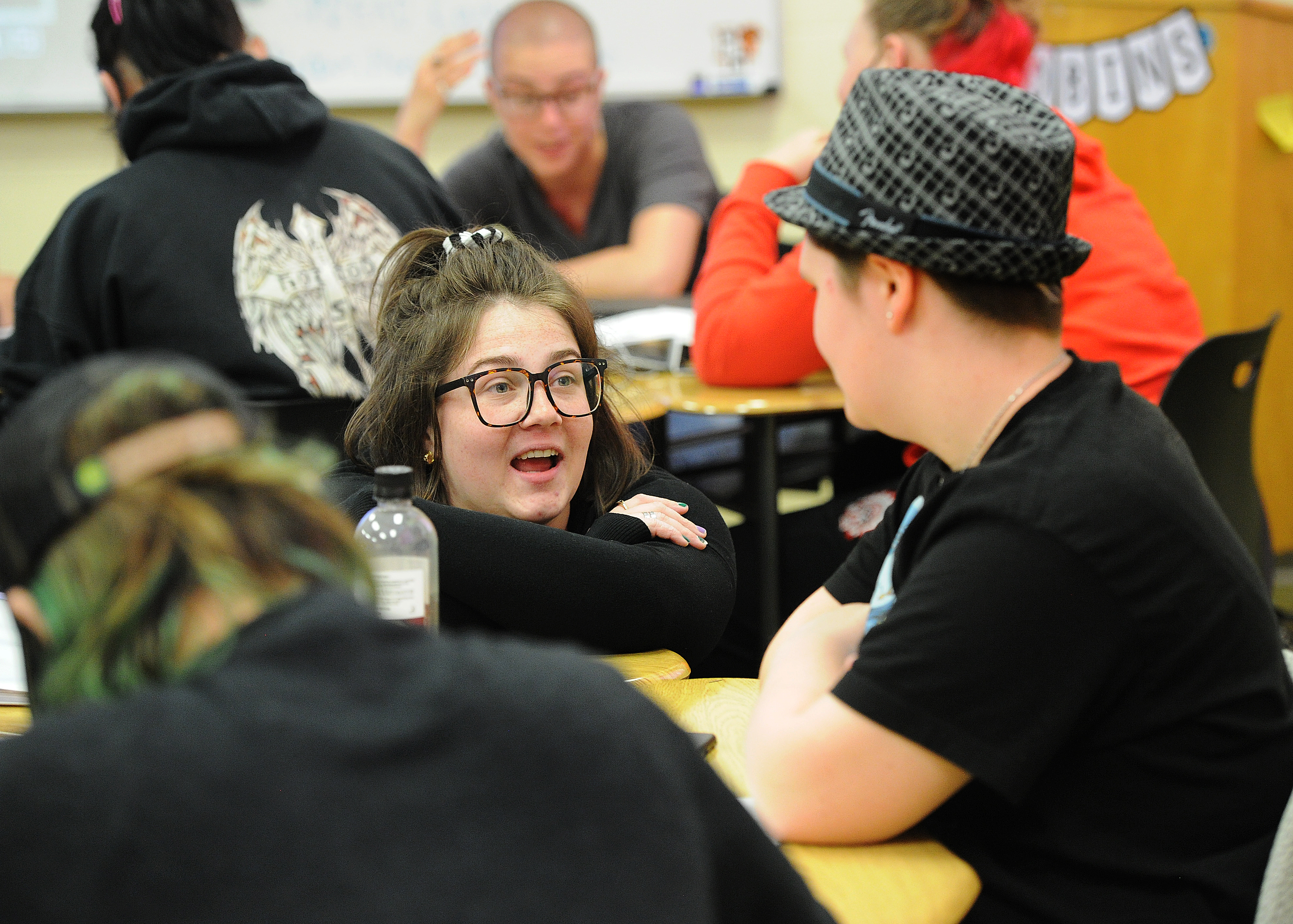 Wayne High School teacher Kaylee Robins teaches a financial literacy course that won an award from the Ohio State Treasurer last year. Huber Heights is one of the districts that has a financial literacy class requirement. MARSHALL GORBY\STAFF