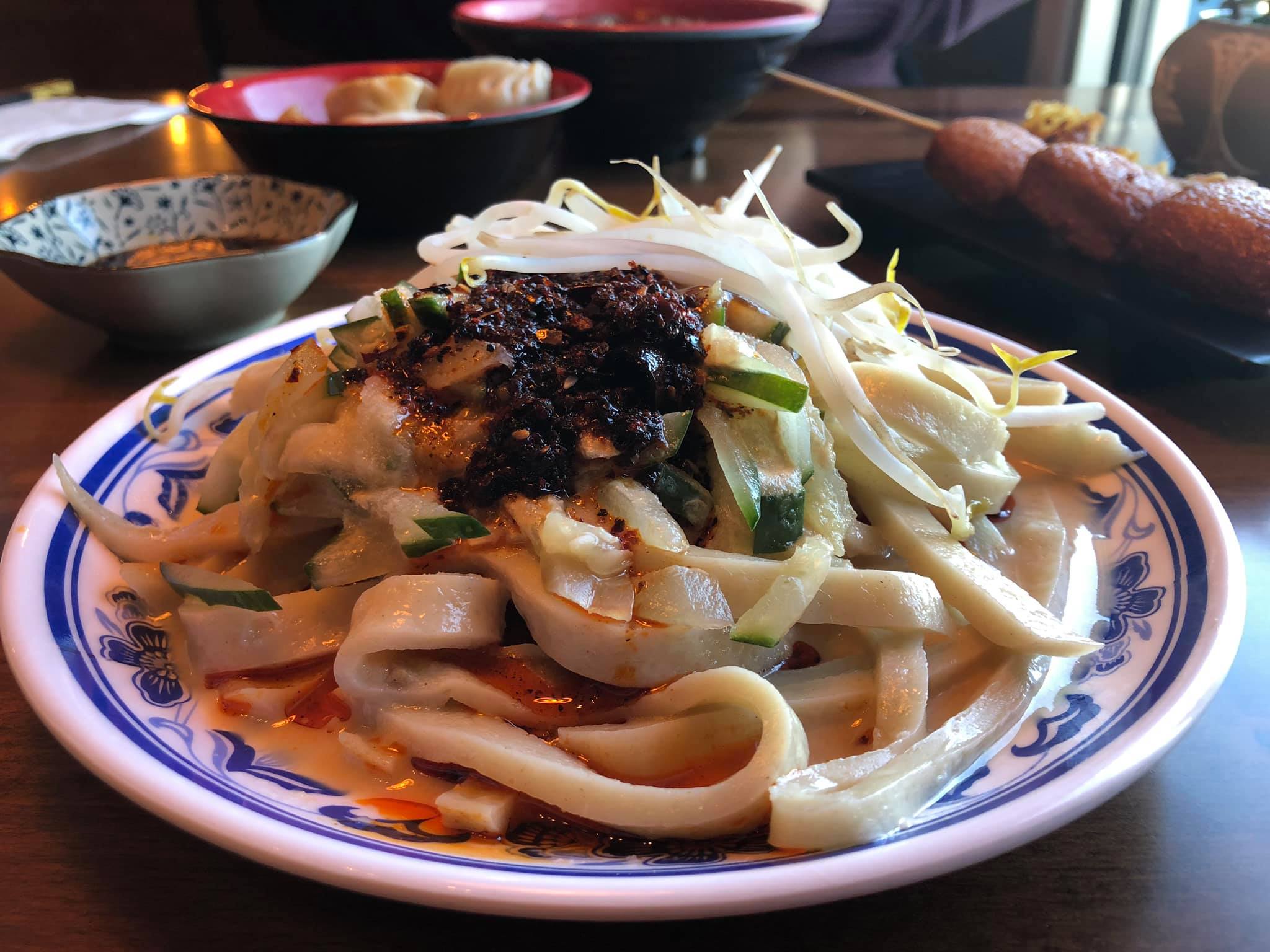 A restaurant that specializes in noodle dishes from northern China is now open at 2801 S. Dixie Drive in Kettering. Kung Fu Noodle is located on the north end of a building that once held the Colony Club. Kung Fu Noodle opened “softly” in mid-January and is still serving a “trial operation menu,” with a permanent menu in the works in the weeks ahead. But even the trial menu is extensive, featuring appetizers such as roasted lamb skewer, dumplings, pot stickers and “Dandan Noodle,” consisting of thin vermicelli-style noodles with stir-fried ground pork, topped with spicy garlic sauce and green onion. AMELIA ROBINSON / STAFF PHOTO