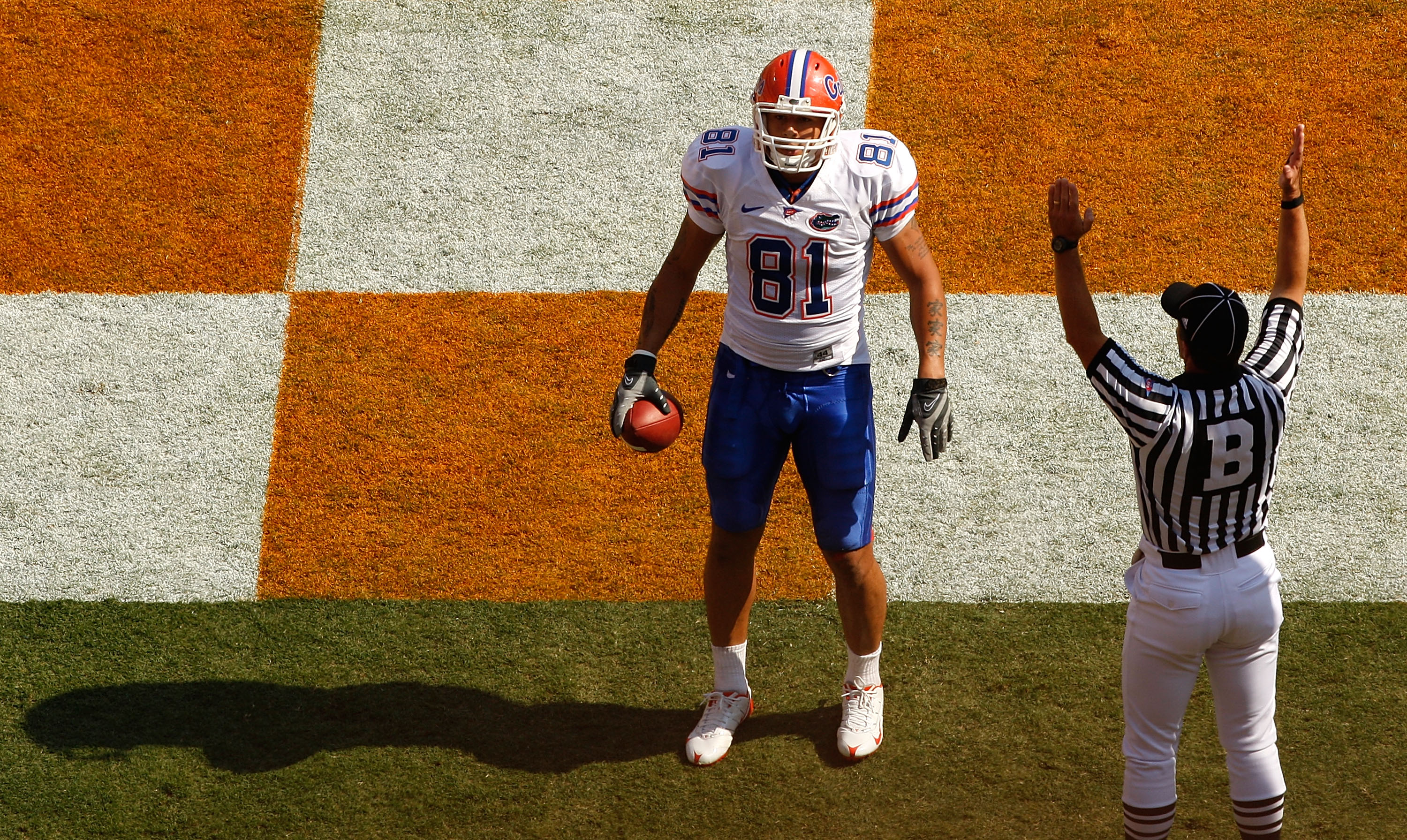 Aaron Hernandez at Florida, in the NFL