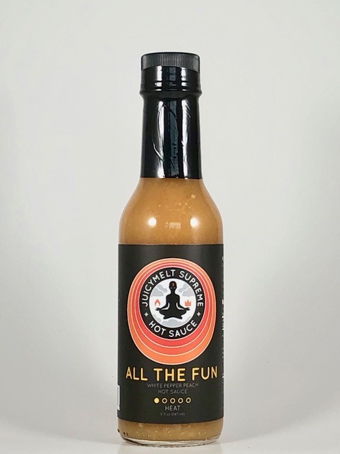 Tracy and Jeffrey McElfresh of Kettering have released JuicyMelt Supreme Hot Sauce. Varieties include Ruby Wizard (grapefruit habanero), OG Catalyst (orange ginger habanero), and All the Fun (white pepper peach).