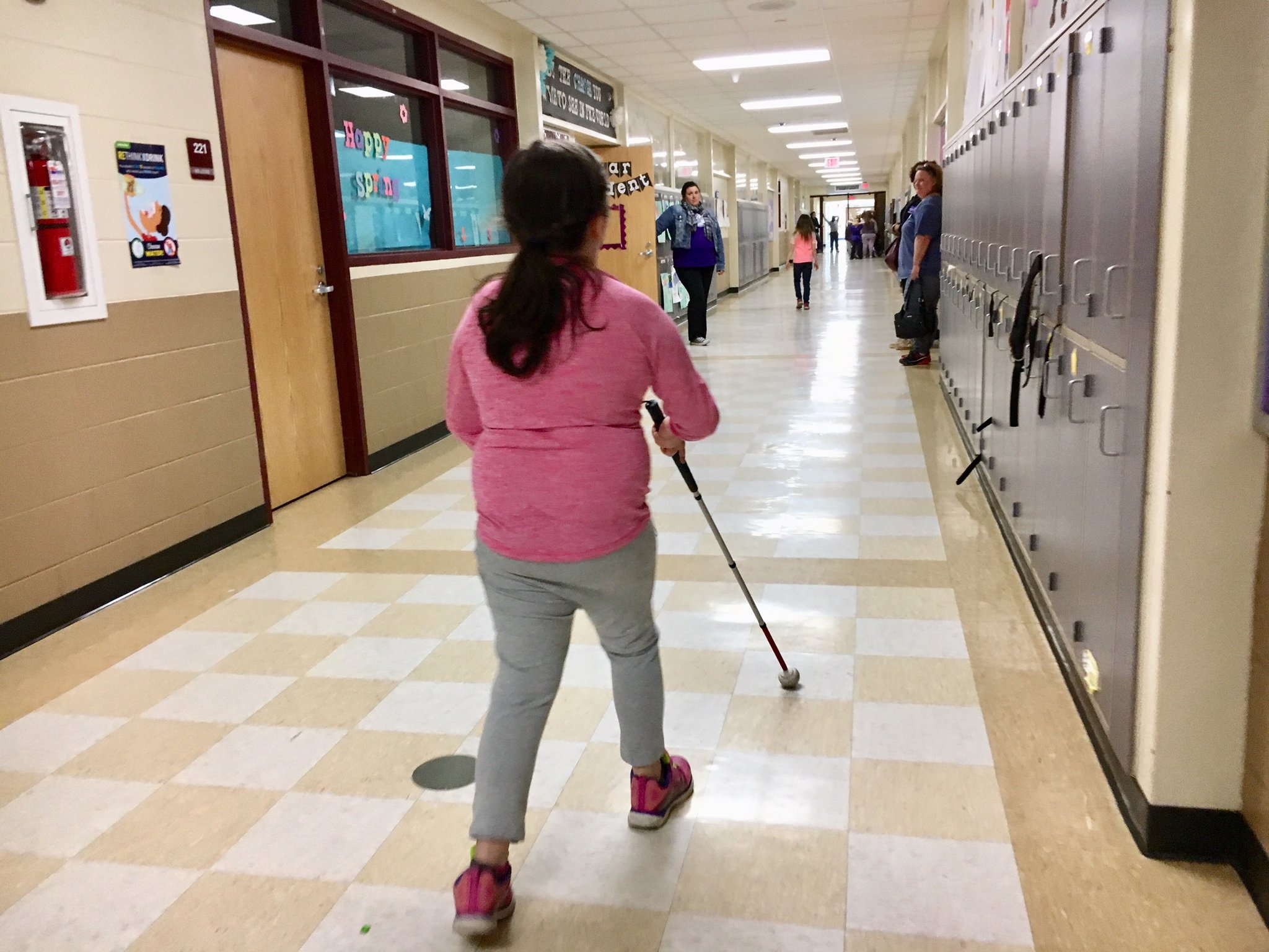 Despite being blind since birth, Middletown Amanda Elementary 3rd grader Breanah McNutt maneuvers around her school - and through her class work - with a determination fired by curiosity undeterred by her challenge.