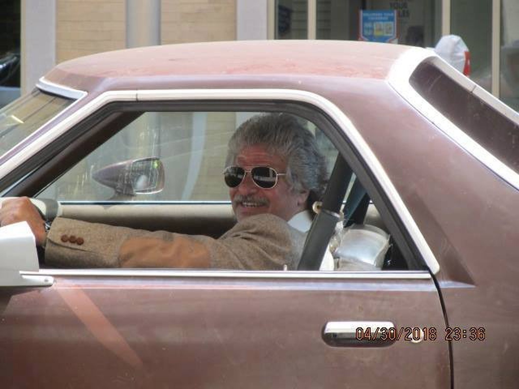 Scott Walker worked as an extra to drive a car in downtown Dayton during the filming of the ‘Old Man and the Gun,’ starring Academy award winners Robert Redford and Casey Affleck. Amelia Robinson photo