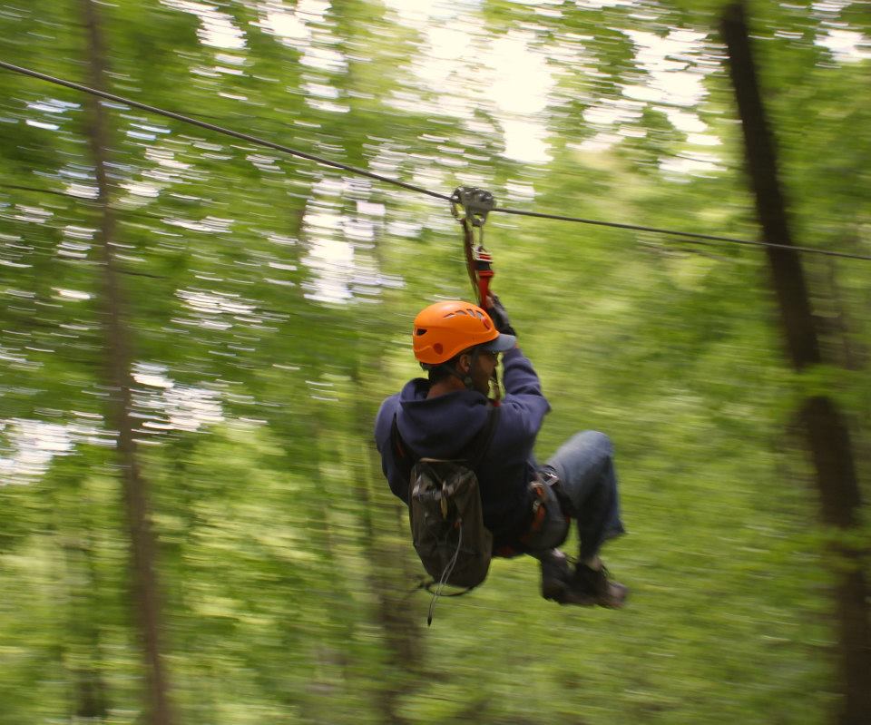 Soar through the beautiful scenery of forests, hills, waterfalls and rock formations at Soaring Cliffs in Rockbridge in the Hocking Hills region. (Source: Soaring Cliffs Facebook)