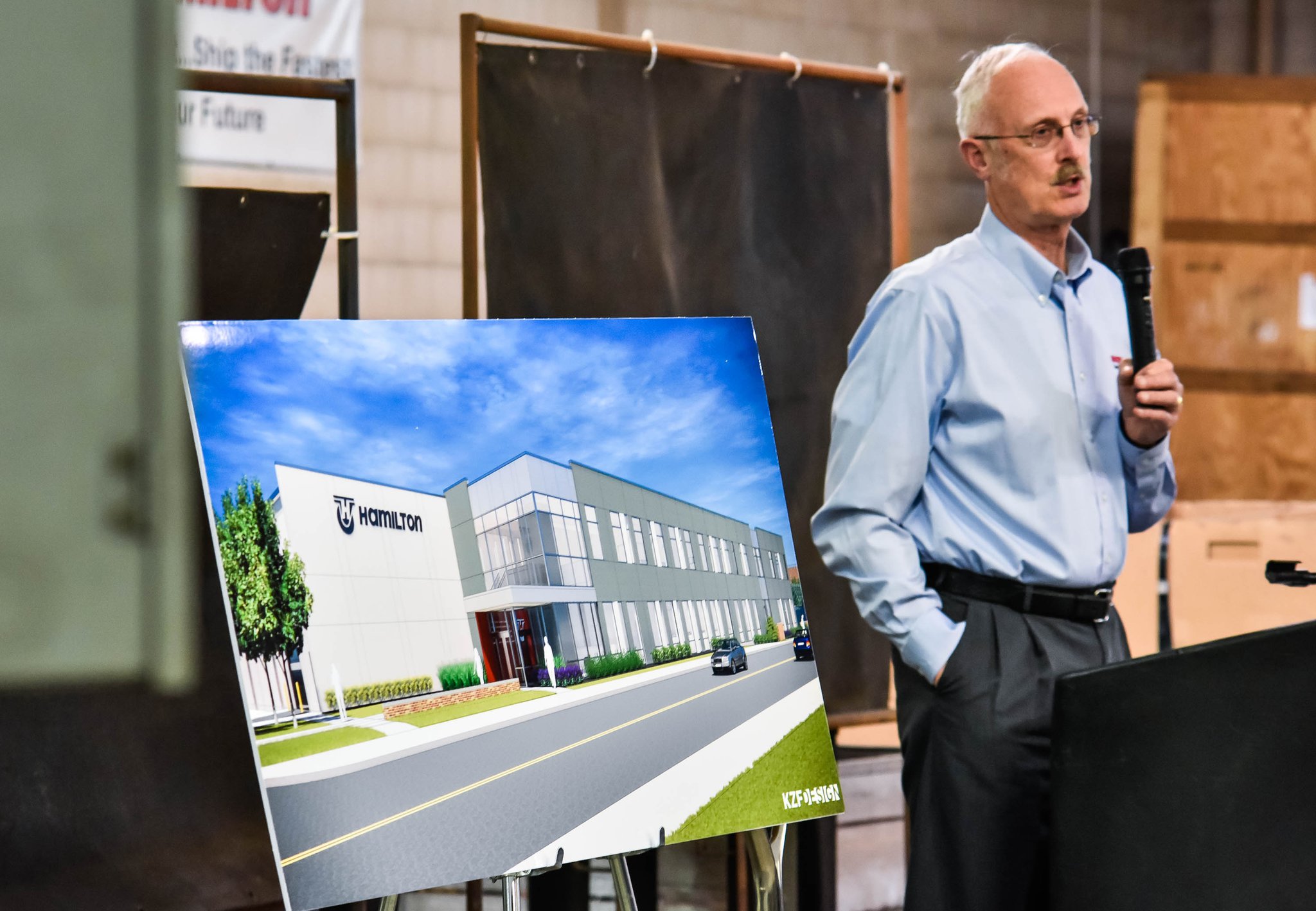 Hamilton Caster held a ground breaking ceremony for a new, larger manufacturing facility next to their current facility Tuesday, Feb. 11, 2020 in Hamilton. The new 65,000-square-foot facility will offer manufacturing space as well as office space and extend Hamilton Caster’s lot to 6.2 total acres, expanding under-roof square footage from 102,000 to 162,000 square feet. NICK GRAHAM / STAFF