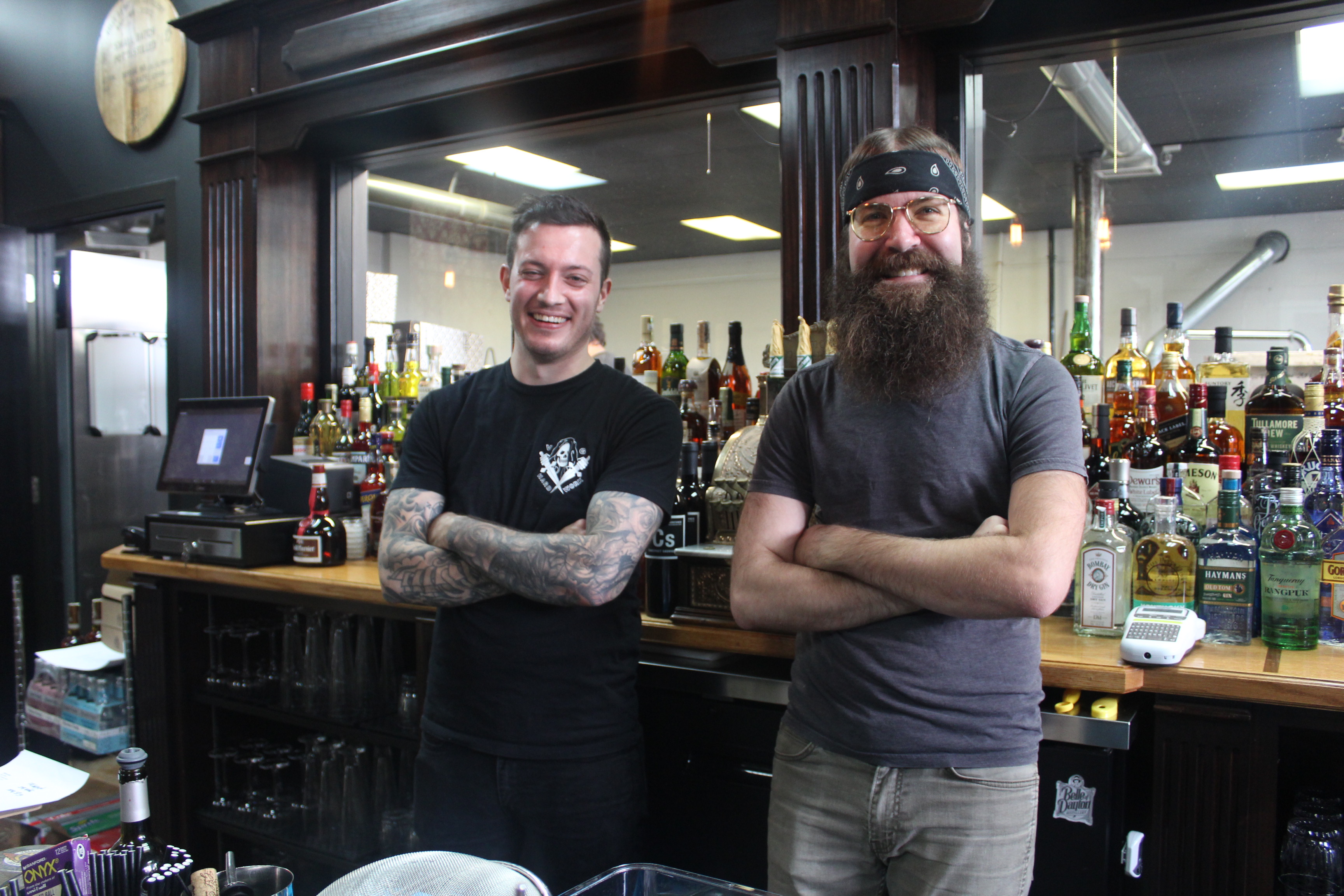 The Van Buren Room, a 1900's-inspired cocktail bar connected to Belle of Dayton distillery at 122 Van Buren St., will open on Friday, Oct. 5. The room is next to the distillery operations and designed to pay homage to the original Belle of Dayton bottle discovered in a pile of broken glass near a Prohibition-era speakeasy that once operated in downtown Dayton. AMELIA ROBINSON / STAFF PHOTO