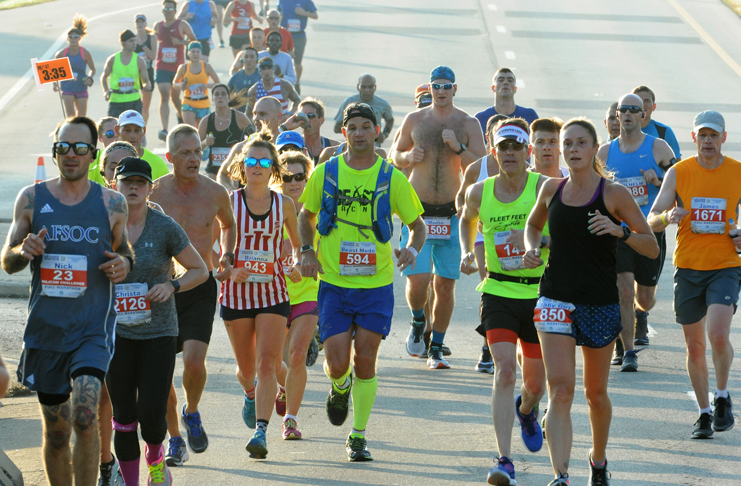 Runners registered for the 2018 Air Force Marathon who can no longer participate can transfer their registrations to others soon. Upwards of 15,000 runners participate annually in various marathon events over three days in September. (U.S. Air Force photo/Tech. Sgt. Scott Johnson)