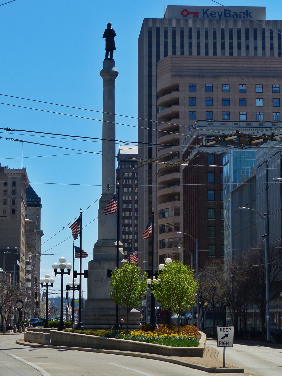 If you were to assume the statue at Main Street and Monument Avenue was of Jonathan Dayton, for whom Dayton is named, you'd be wrong. Dayton was born in New Jersey and never came to this area. He was the youngest signee of the United States Constitution. This statue honors Civil War soldiers. CONNIE POST/STAFF