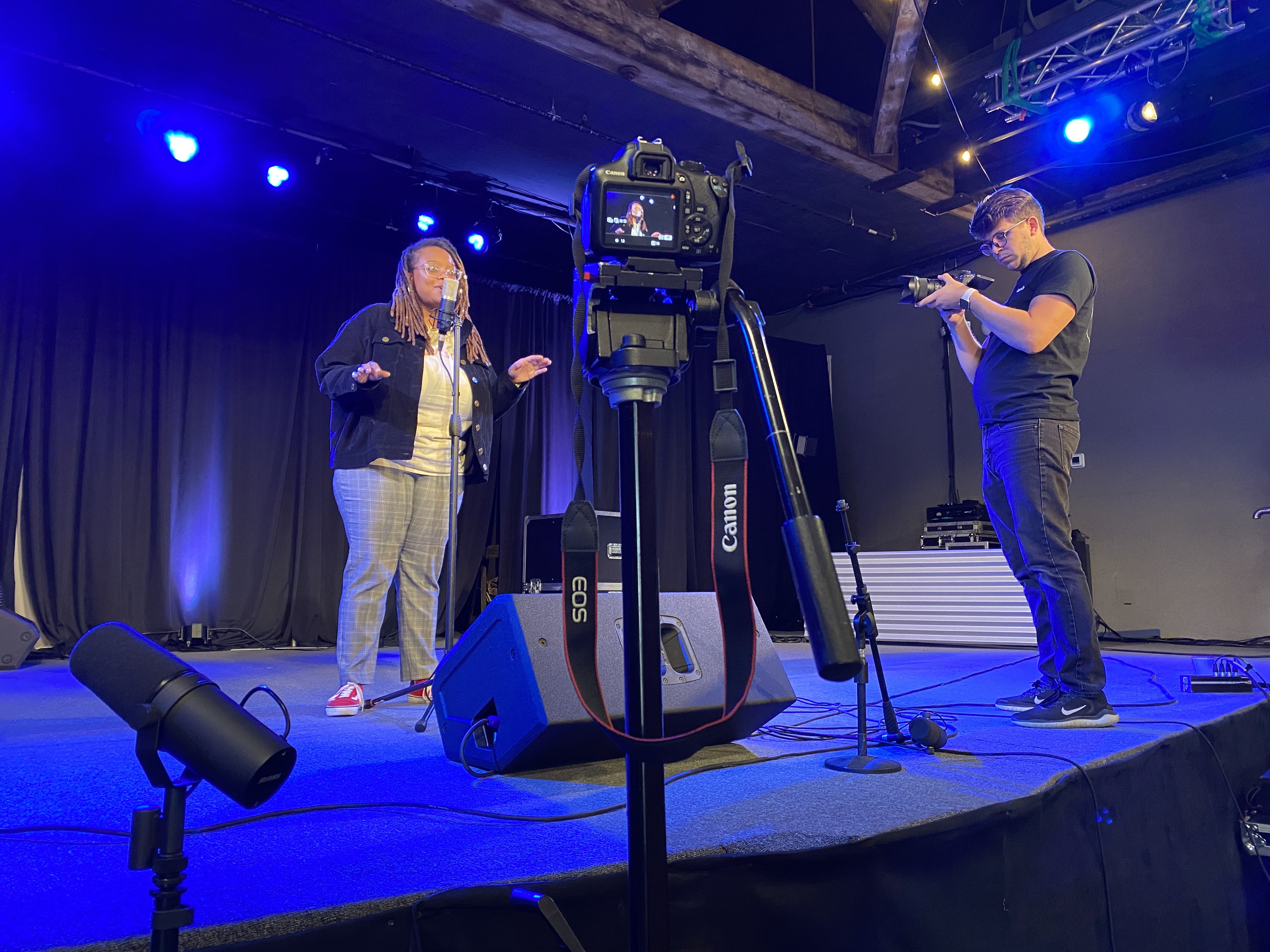 Mariah J being filmed by Ambient Productions
