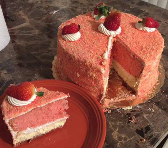 Bridgette's Cakes & Pastries owner Bridgette Rodgers launched her food truck. A strawberry shortcake cheesecake is pictured.
