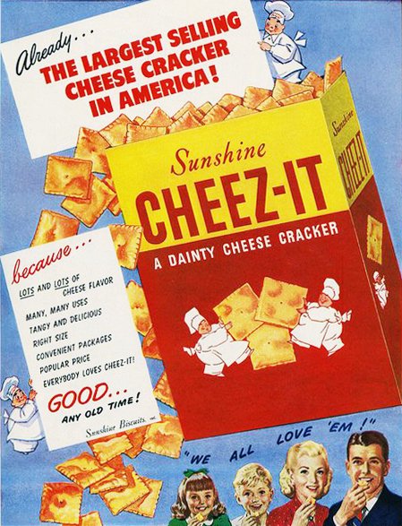 Cheez-It invented in Dayton
According to the United States Patent and Trademark Office, the first Cheez-It Cheese Crackers were sold by The Green & Green Company of Dayton in May 1921. The company, which had started business in 1896, was better known for their Edgemont crackers and for their nutty-flavored Dayton cracker, which was stamped with the name Dayton .
After the Wall Street Crash of 1929, The Green & Green Company was acquired by The Sunshine Biscuit Company. The Keebler Company acquired Sunshine in 1996, and Keebler was in turn acquired by Kellogg in 2001.
Every Thursday in Life, Curt Dalton of Dayton History and www.daytonhistorybooks.com unearths the lost gems of the Miami Valley's past. See web exclusive and past Jewels at MyDaytonDailyNews.com/gemcityjewels.