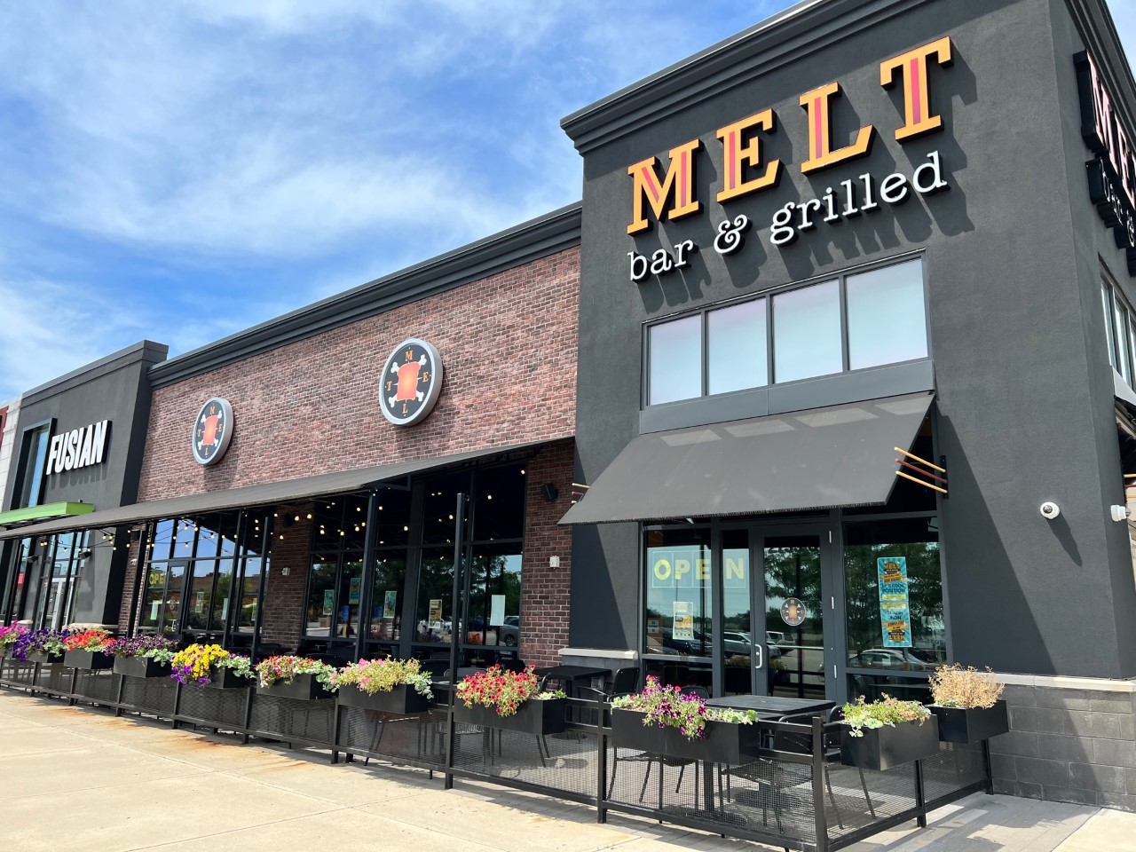 The patio at MELT Bar and Grill on the Mall at Fairfield Commons is a great place to enjoy seasonal specials. 