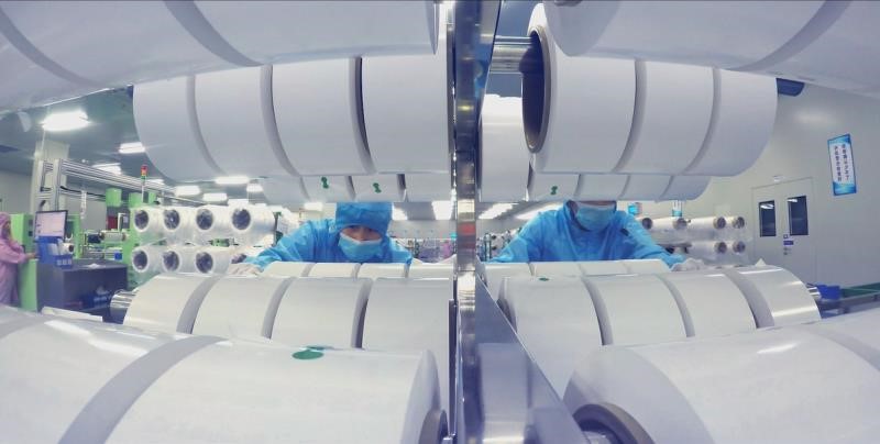 A photo from a SEMCORP plant. The company makes separator film for lithium-ion batteries. Contributed