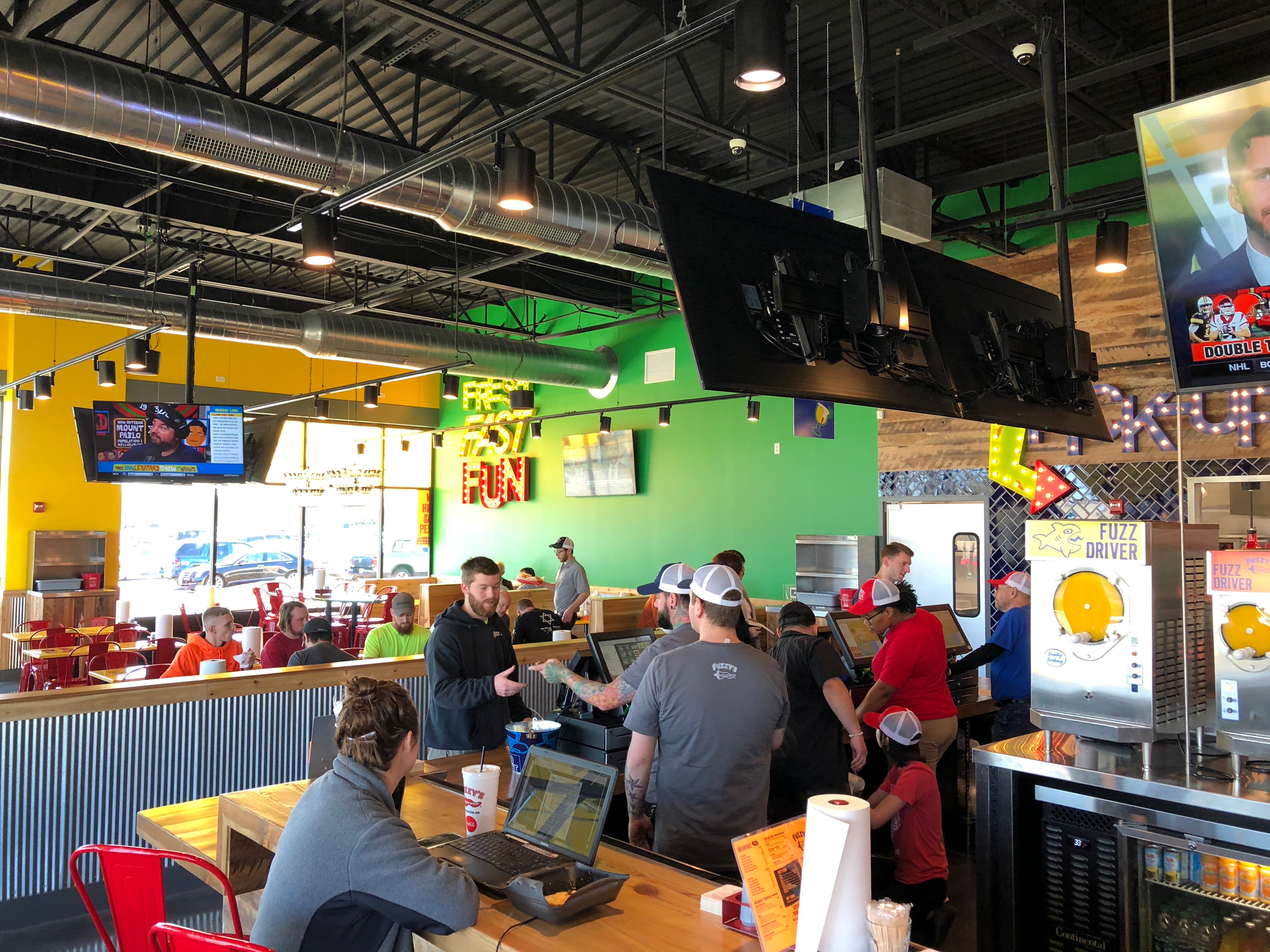 The highly-anticipated Fuzzy's Taco Shop opened its first location in the Dayton area at The Greene on Monday, April 23. Fuzzy’s is known for its Mexican dishes such as Baja-style tacos, white queso, and jumbo burritos in addition to frozen margaritas and beer.